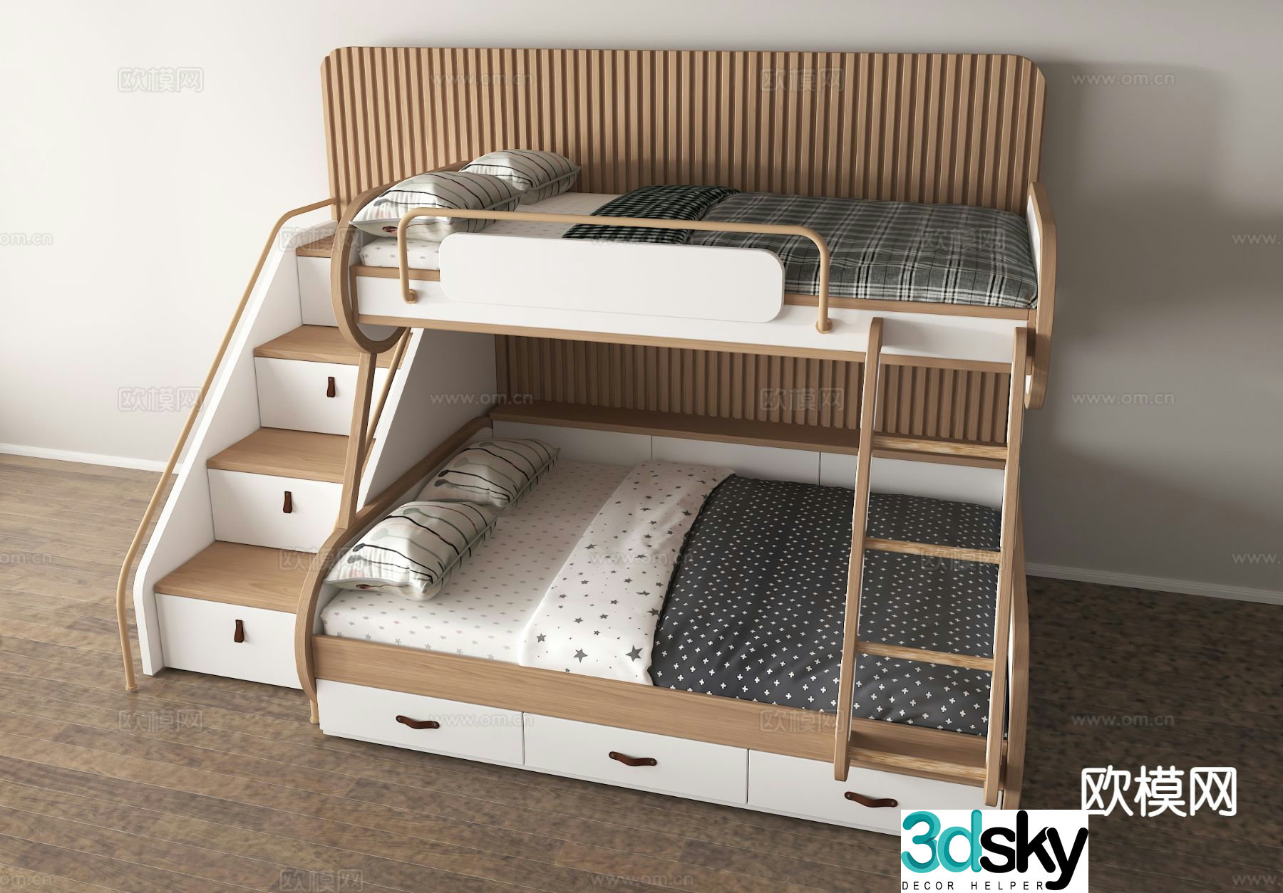 Bunk bed bunk bed 3d model