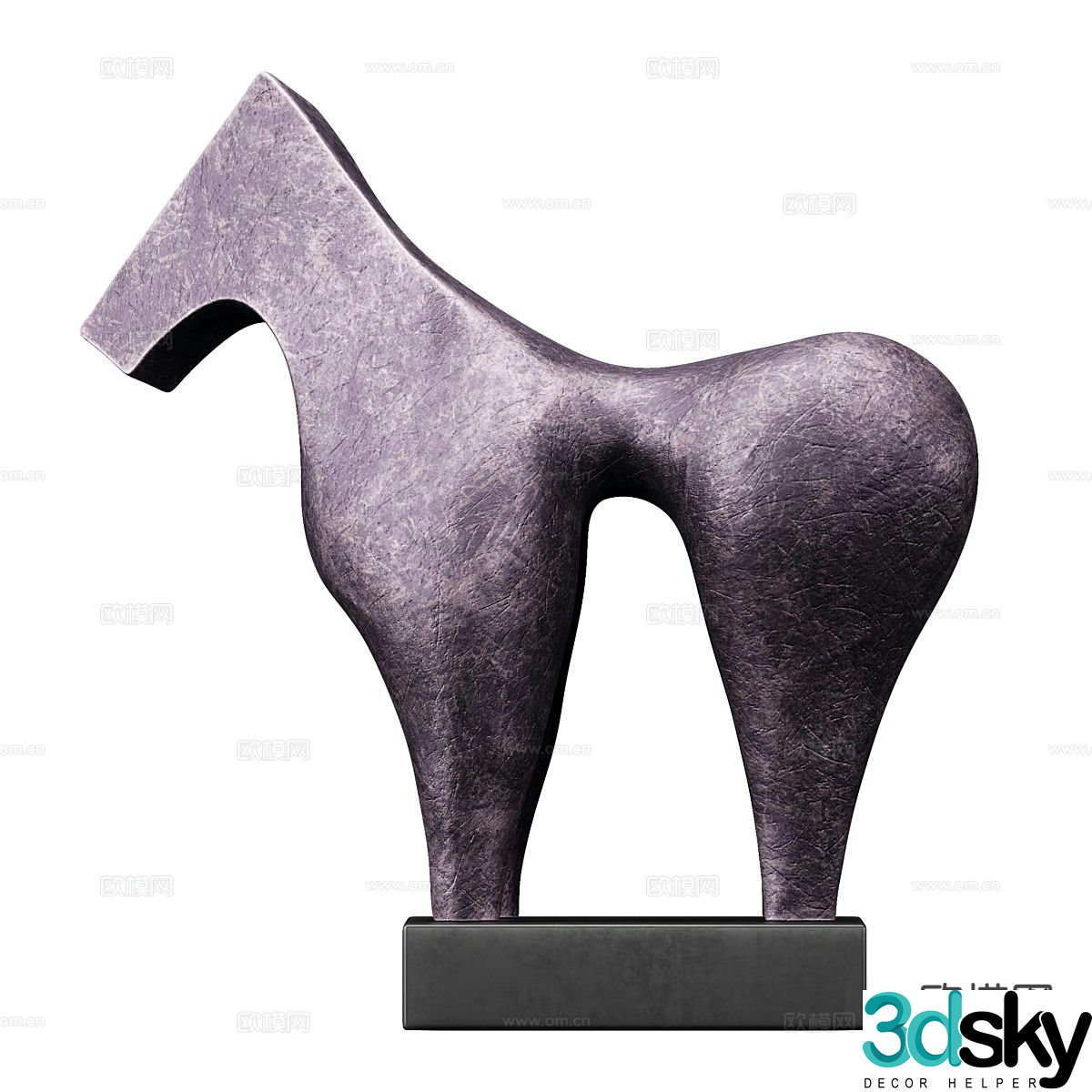 Horse sculpture art ornament 3d model