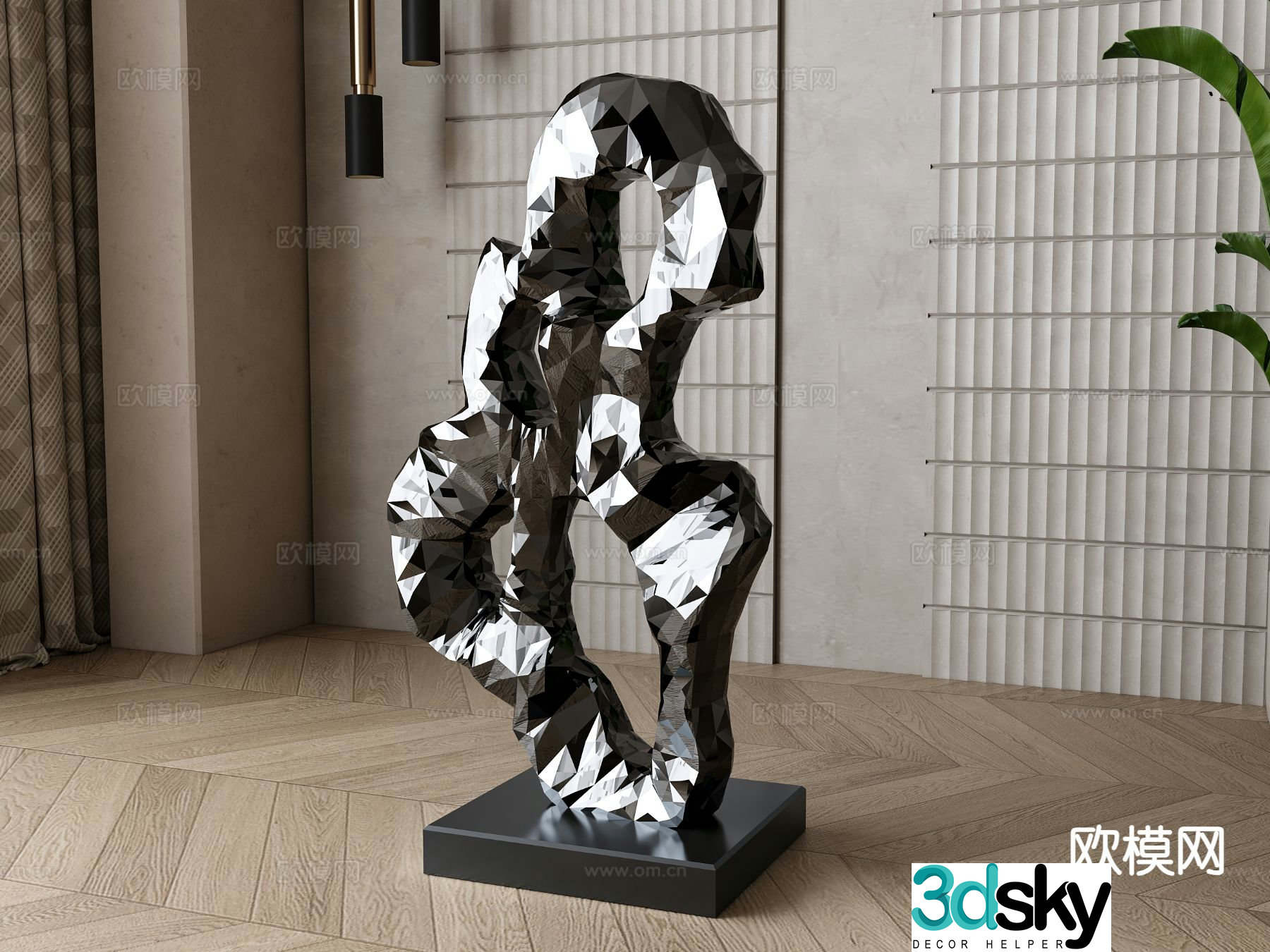 Abstract sculpture art ornament 3d model