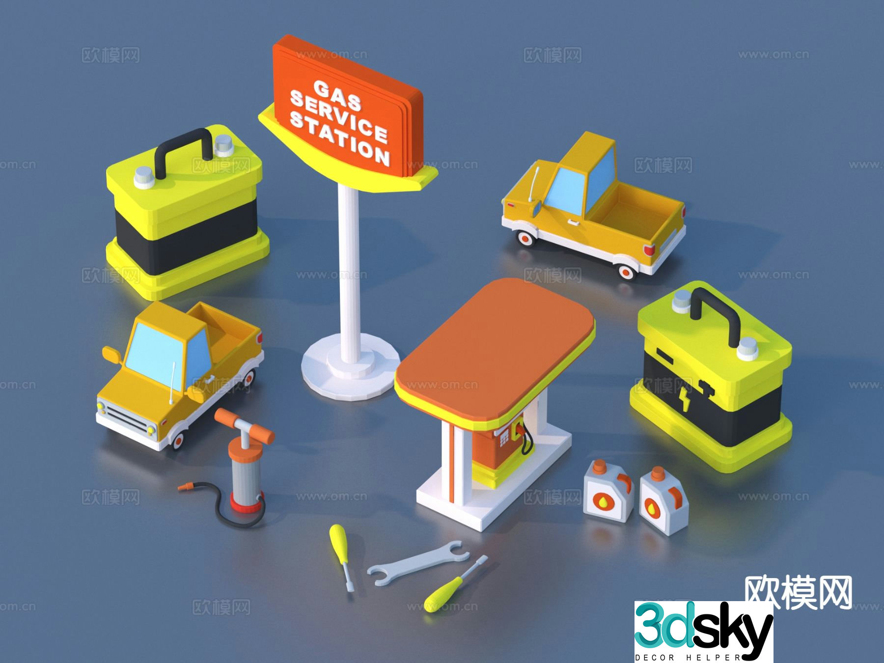 cartoon toys mini toys educational toys 3d model