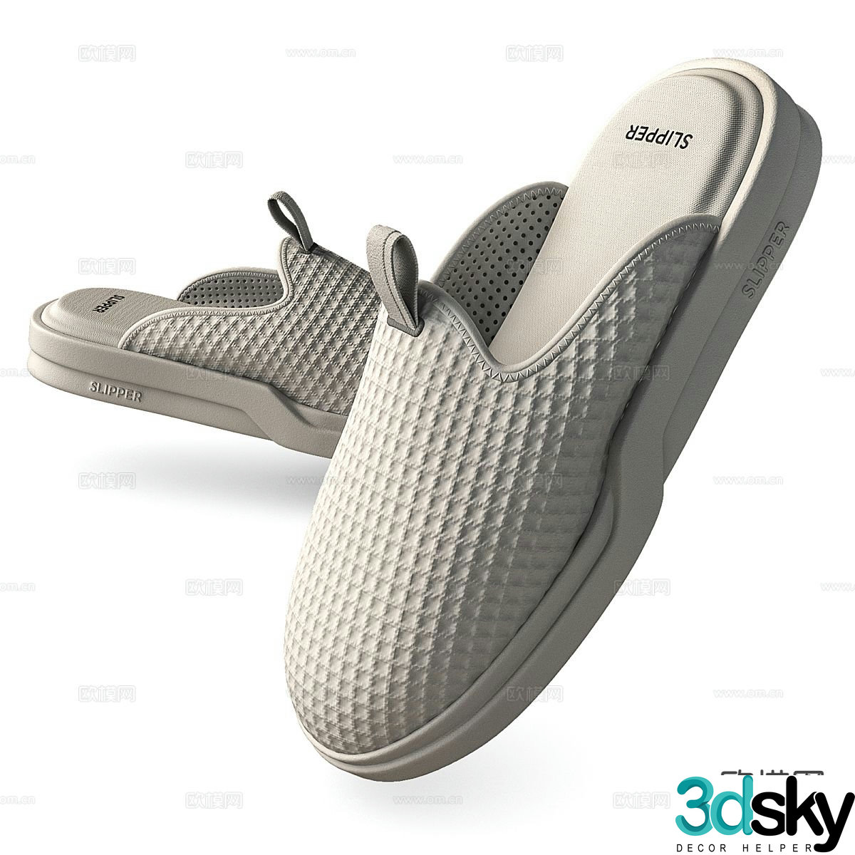 Home slippers cloth slippers 3D model
