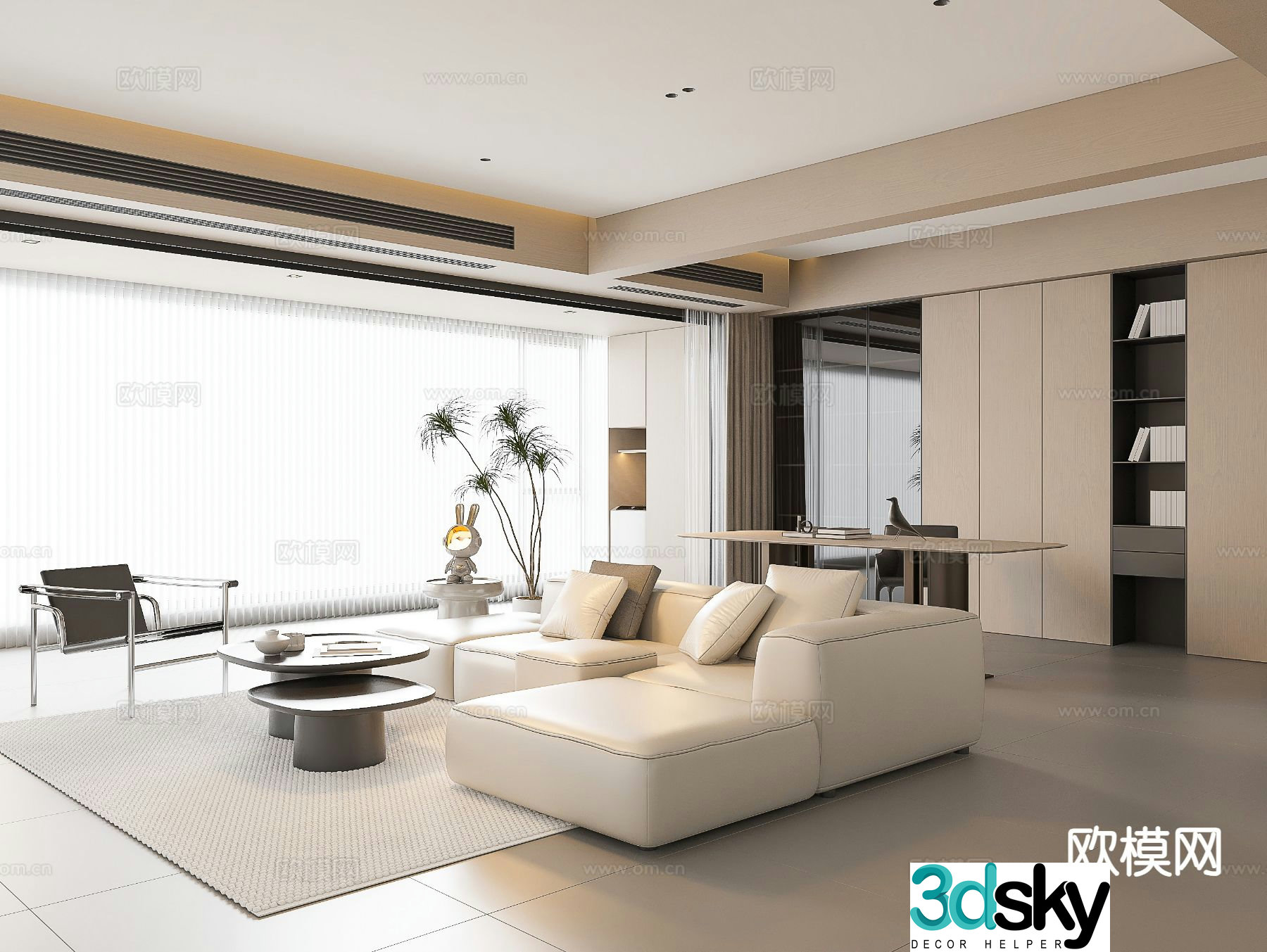 Modern living room 3d model