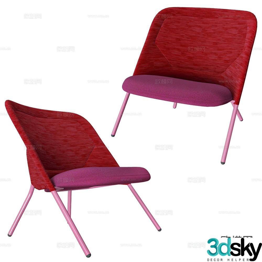 Moooi lounge chair 3d model