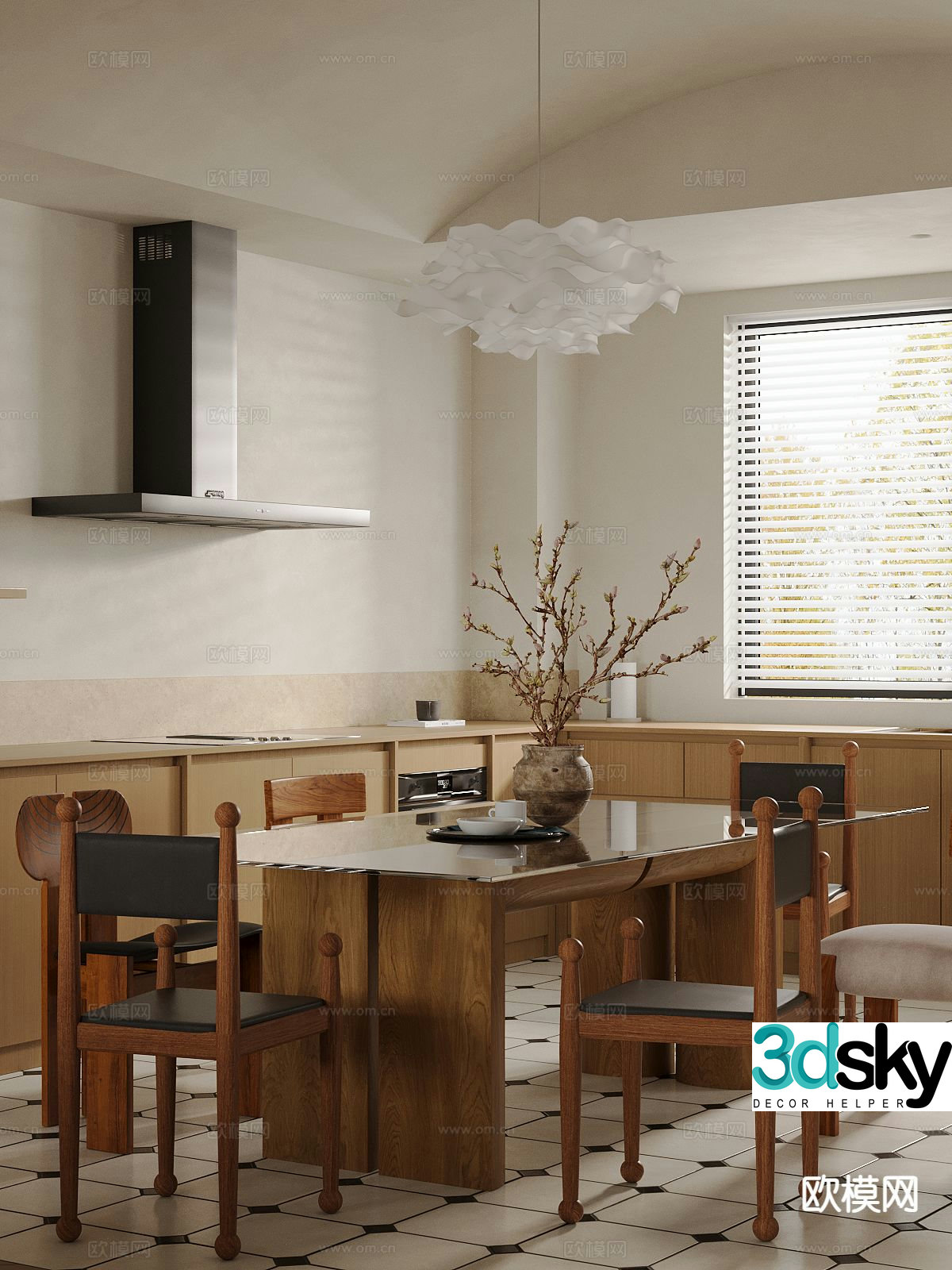 Modern restaurant 3d model