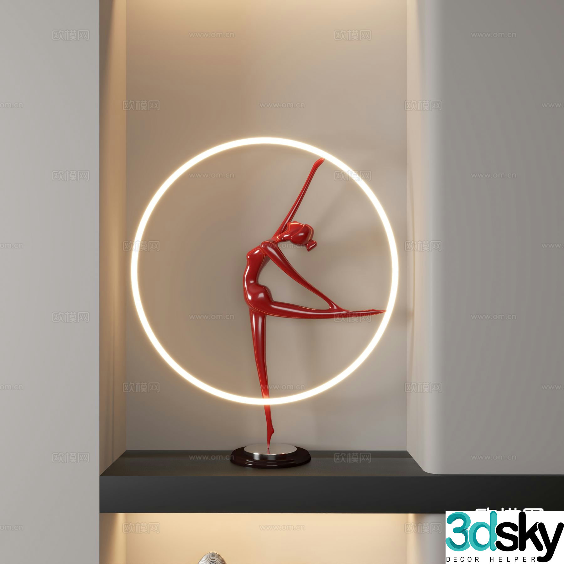 Abstract sculpture entrance sculpture 3d model