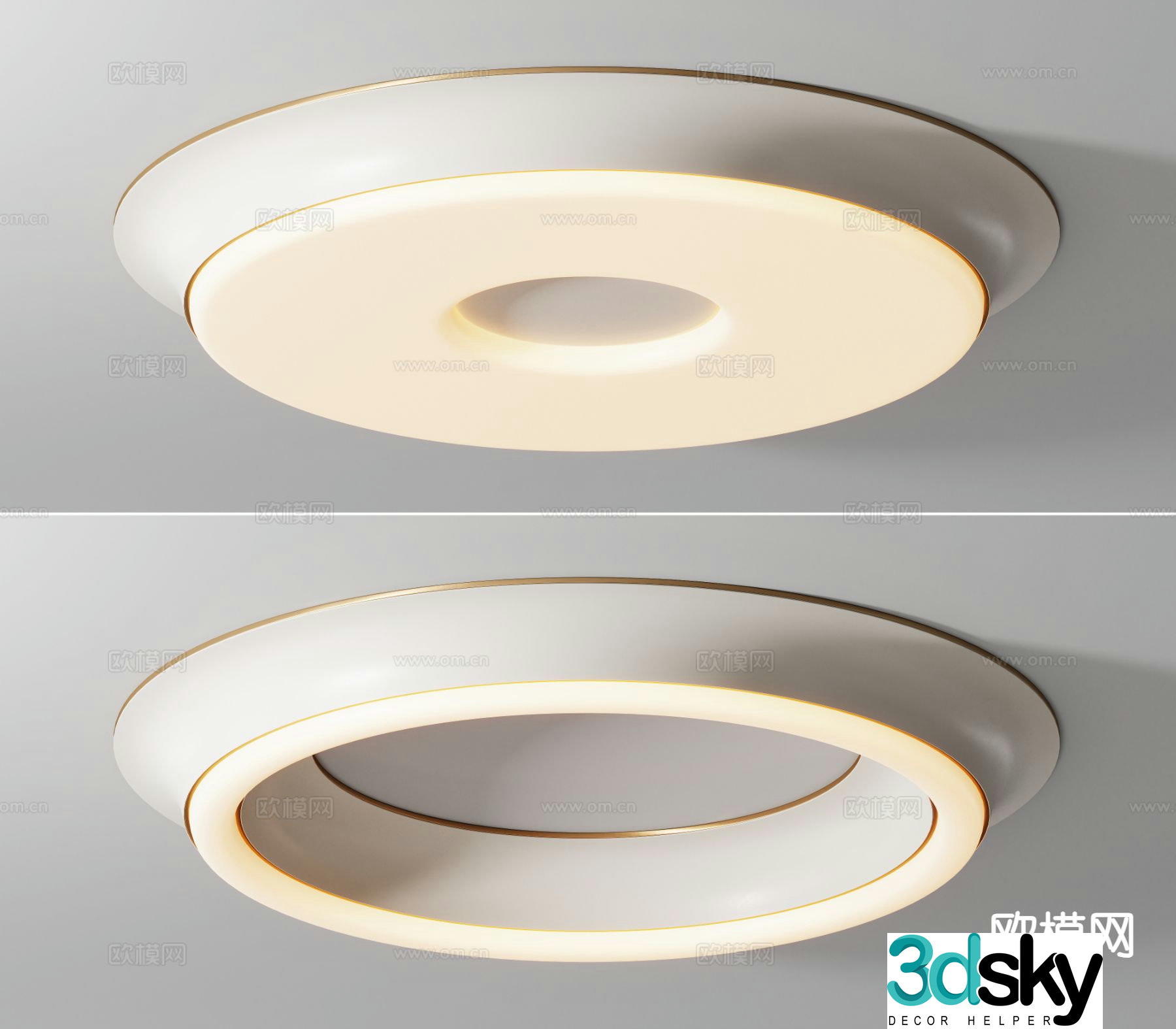 Round ceiling lamp 3d model