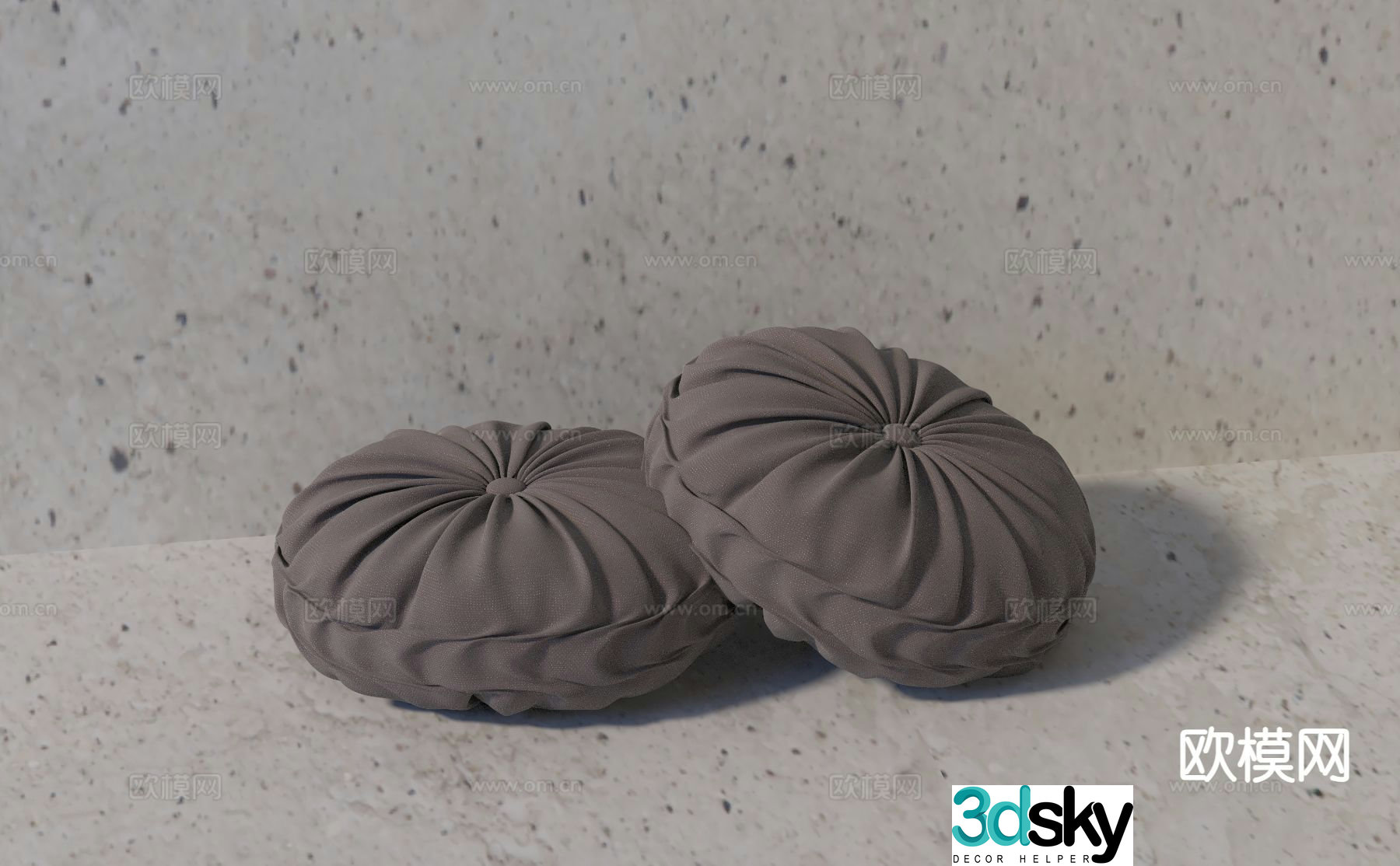 cushion futon 3d model