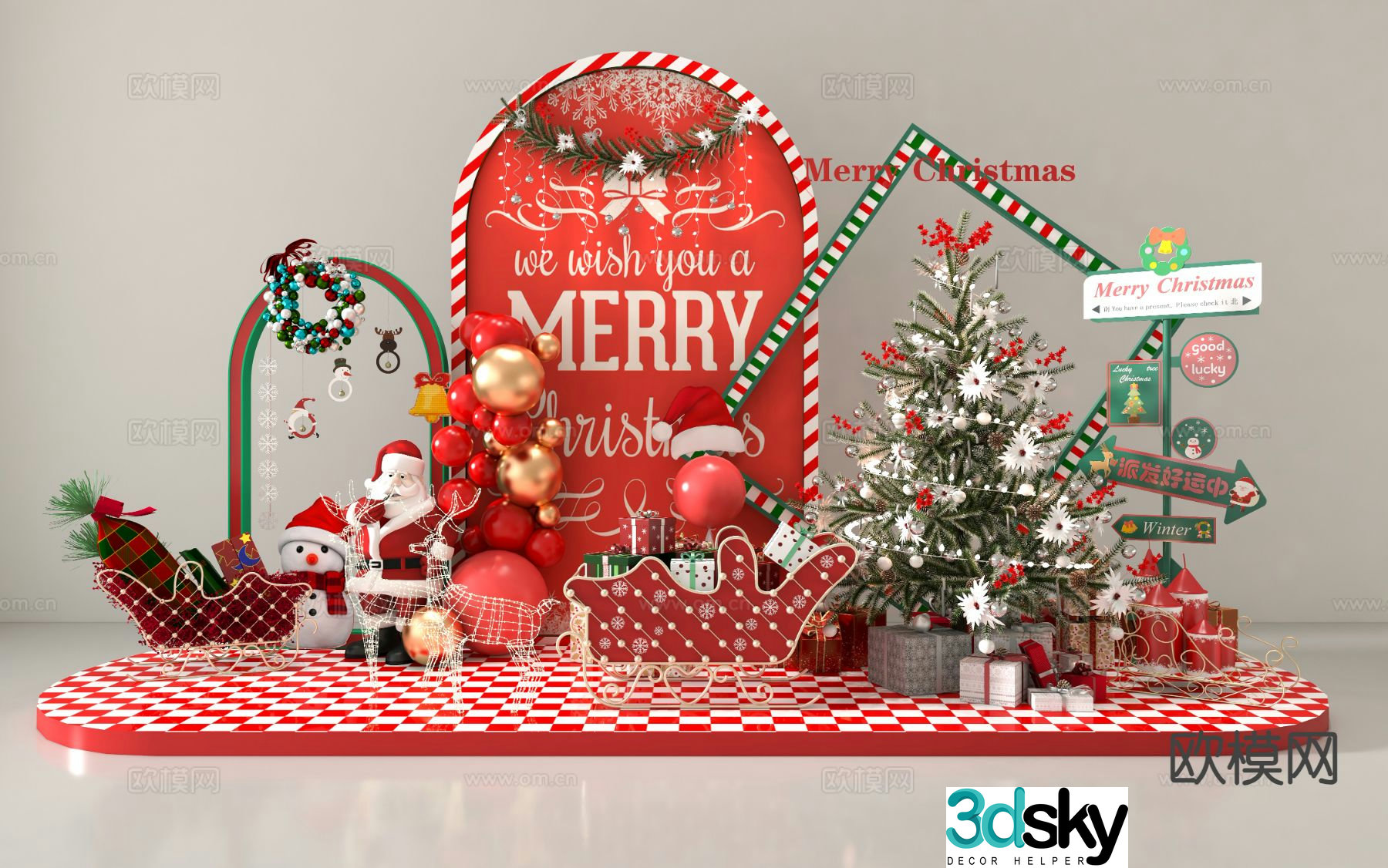 Christmas decoration Christmas Eve decoration 3D model