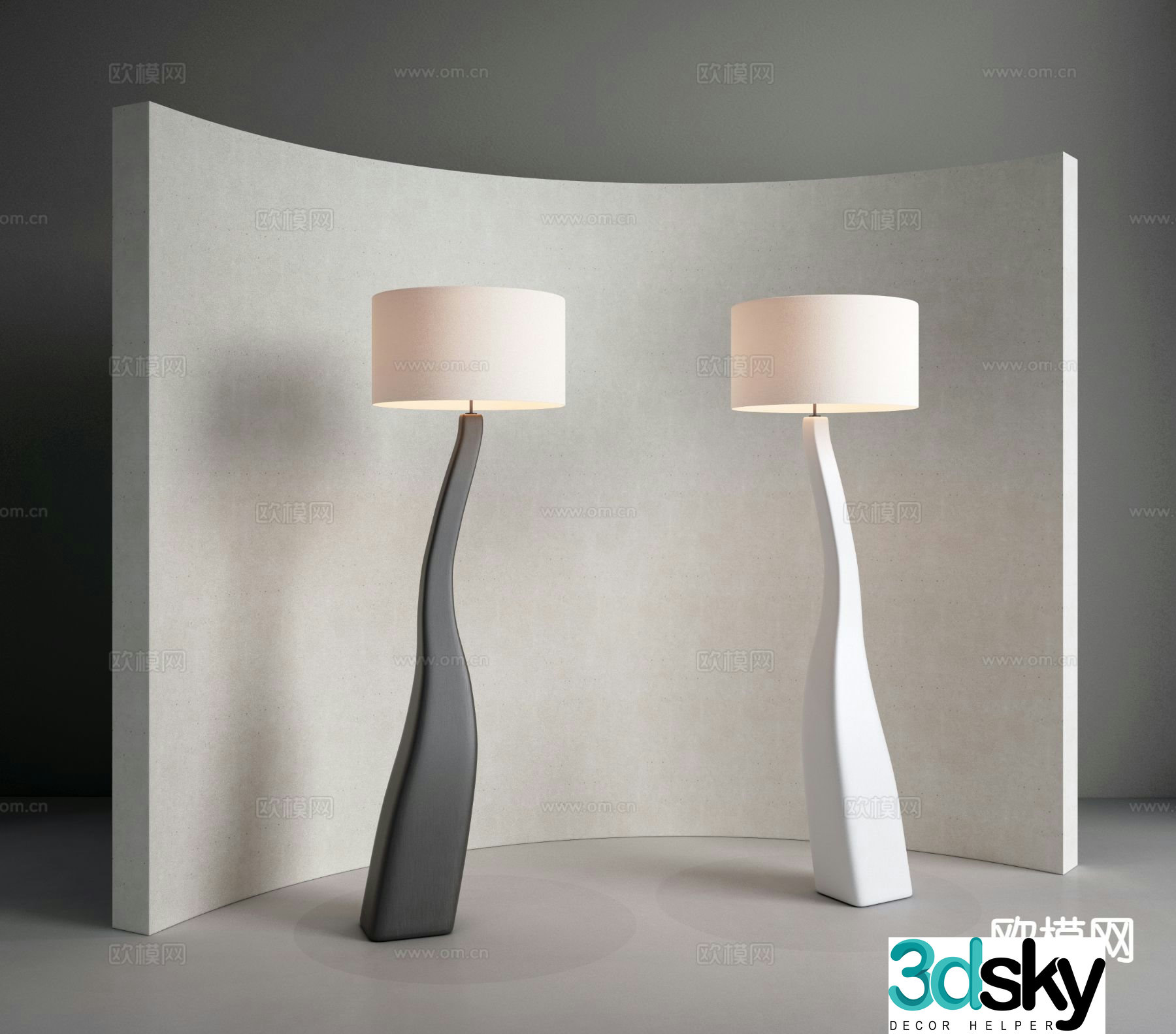 Light luxury floor lamp 3D model