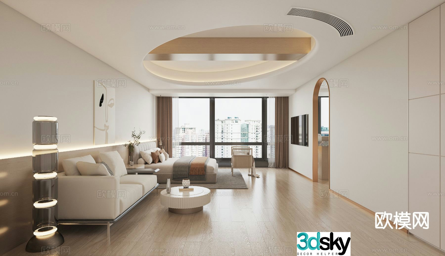 Modern apartment rental house 3d model