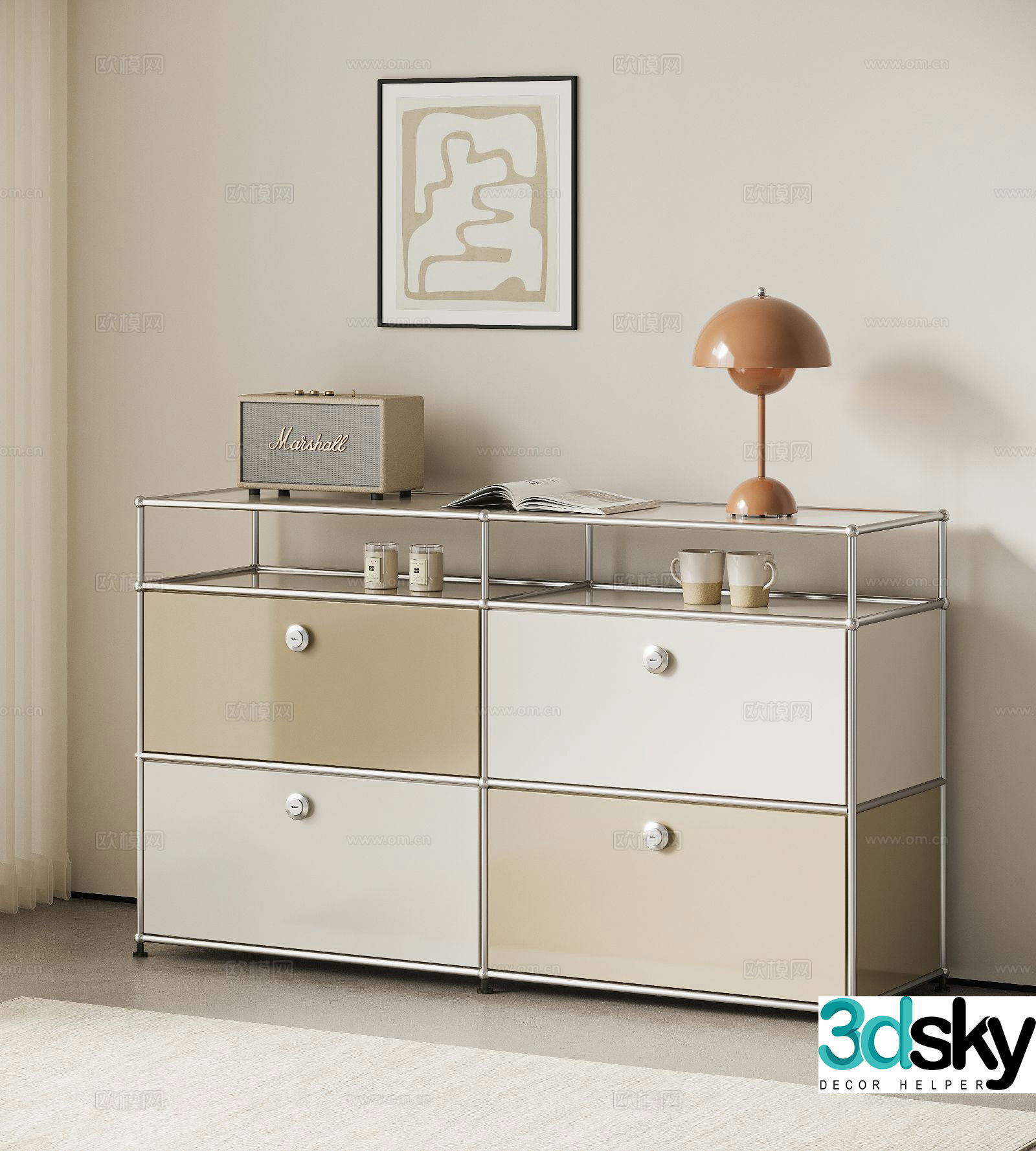 USM side cabinet drawer 3d model