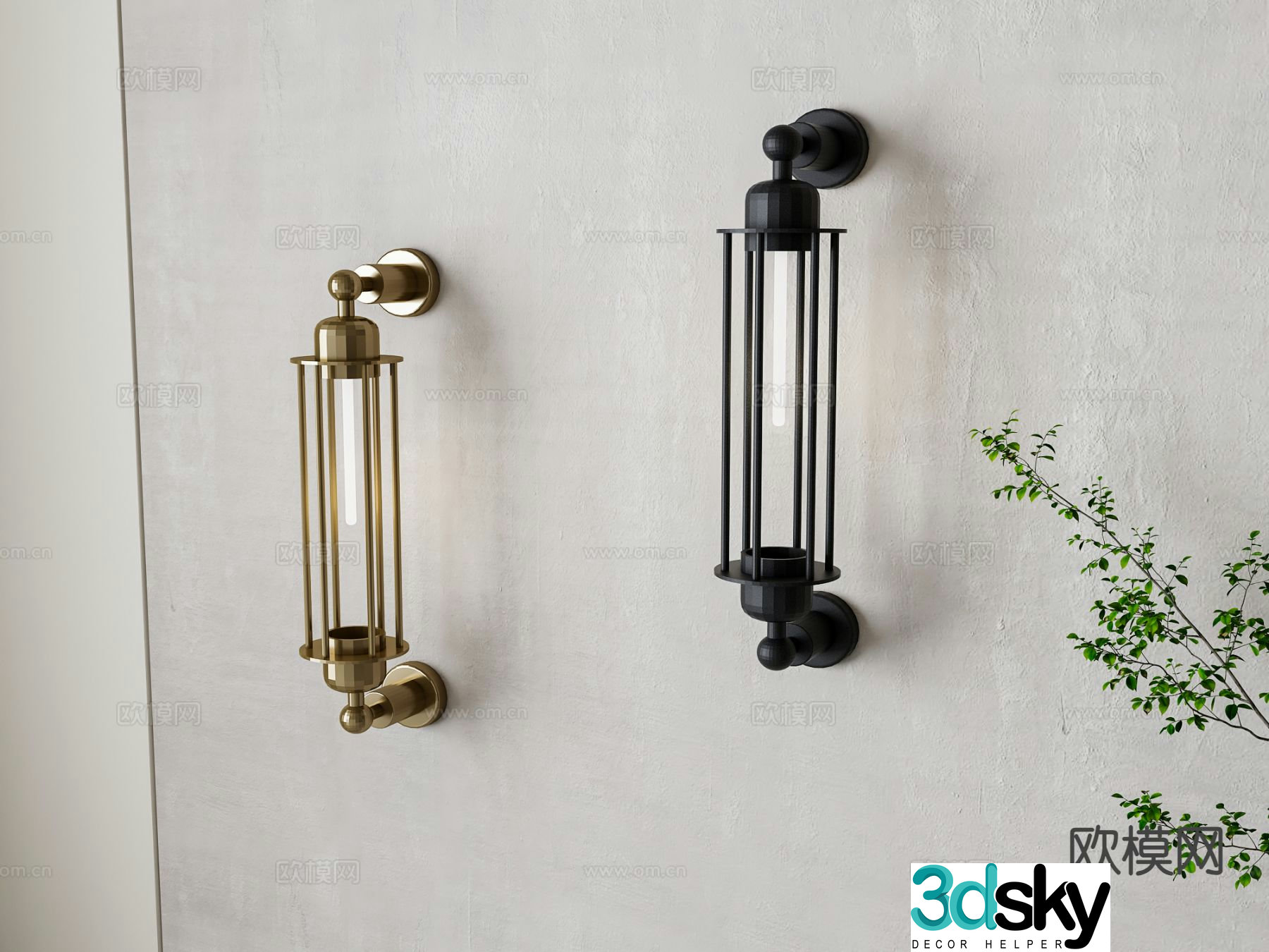 Light luxury wall lamp 3D model