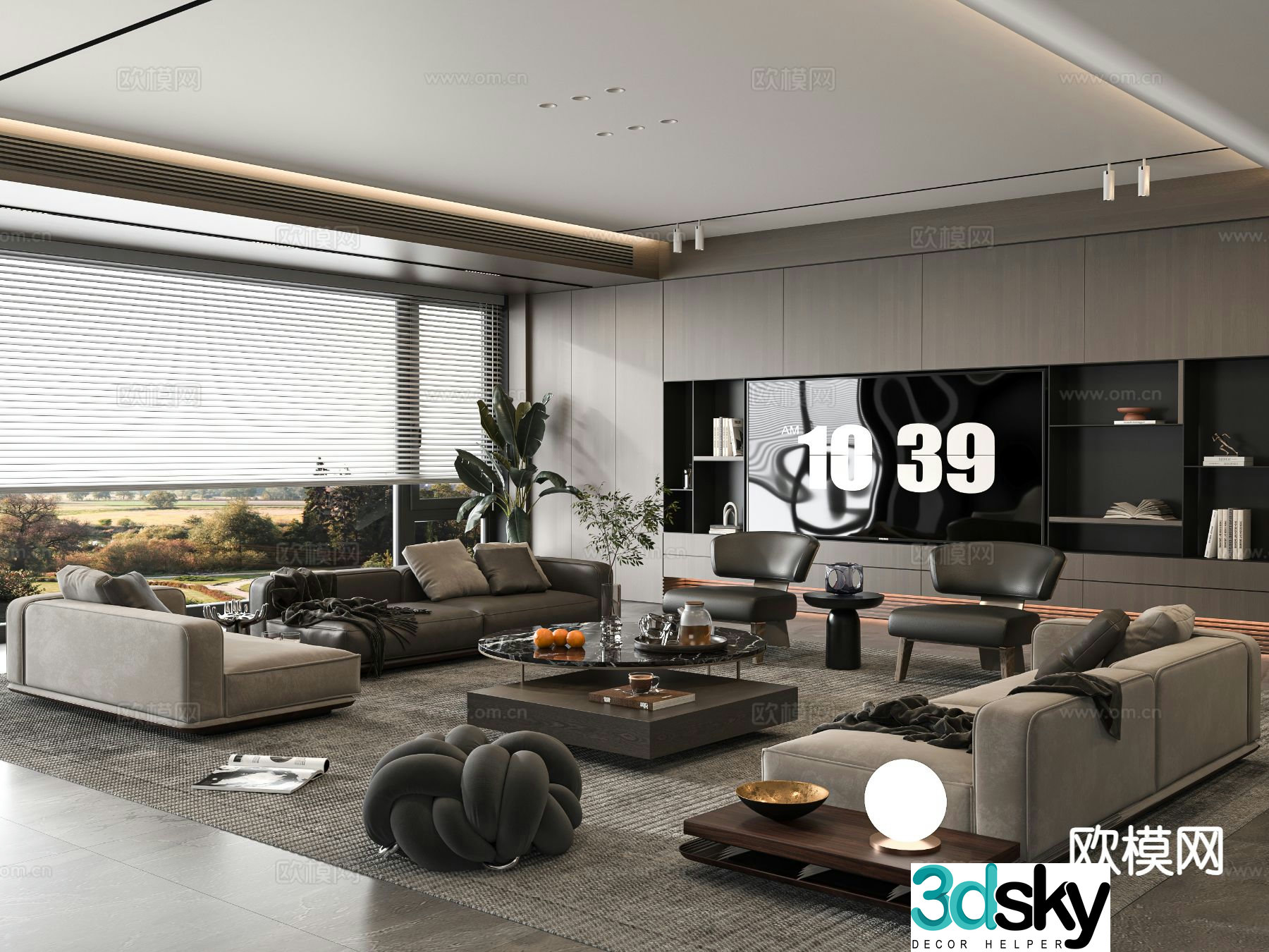 Italian living room 3d model