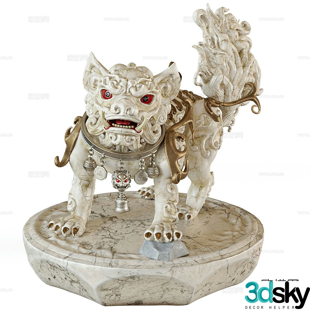 animal sculpture lion sculpture 3d model