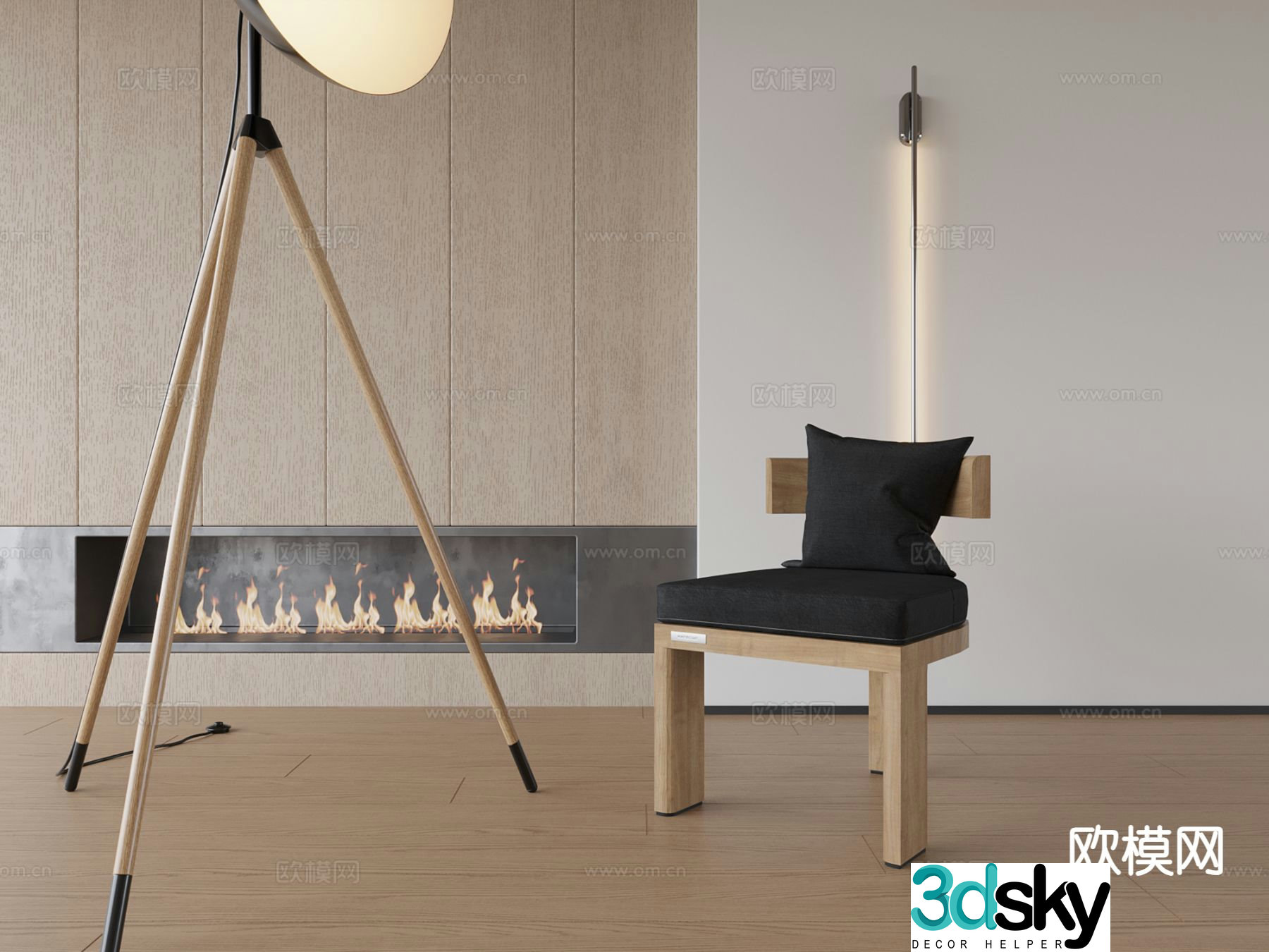 Modern single chair chair 3d model
