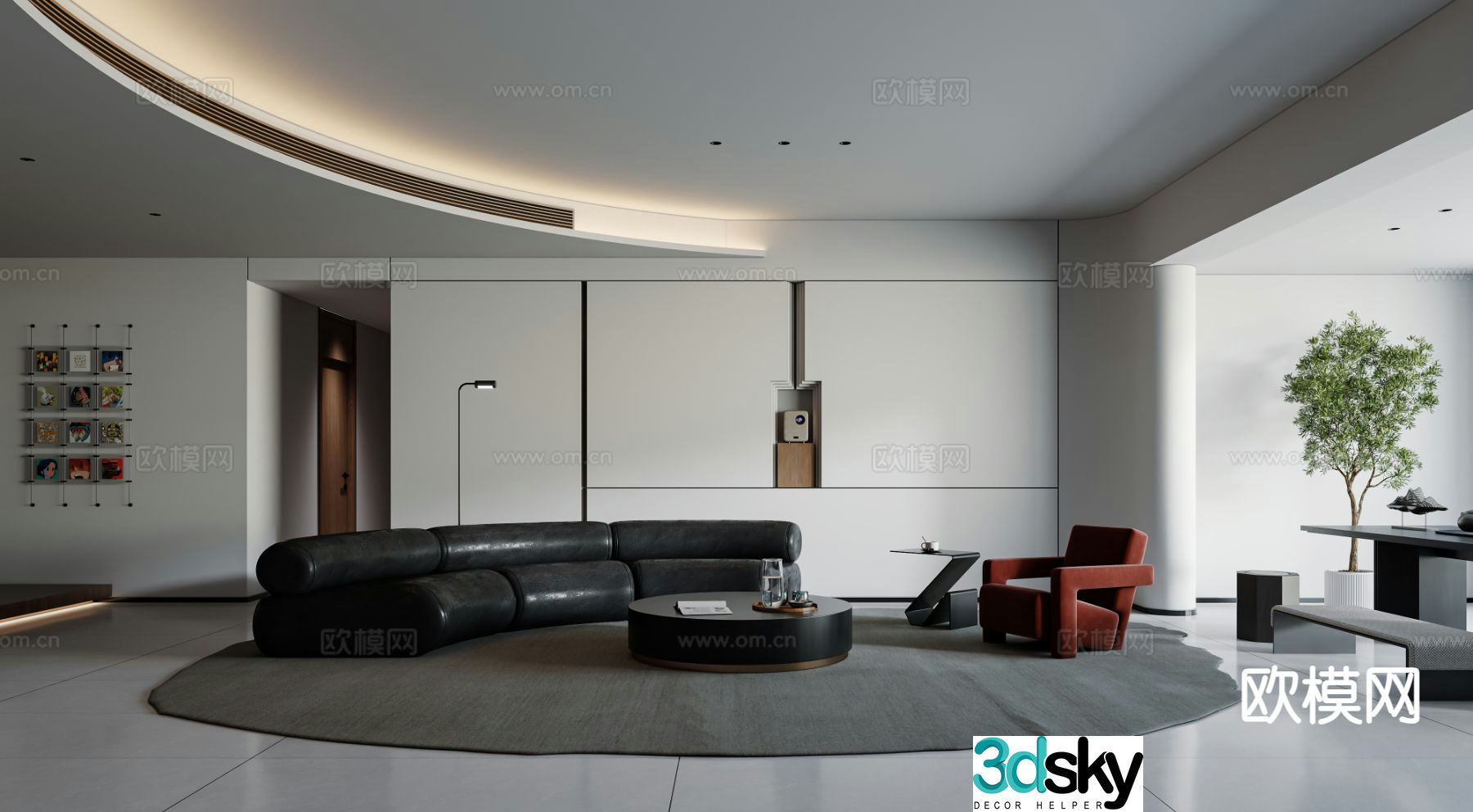 Modern living room 3d model