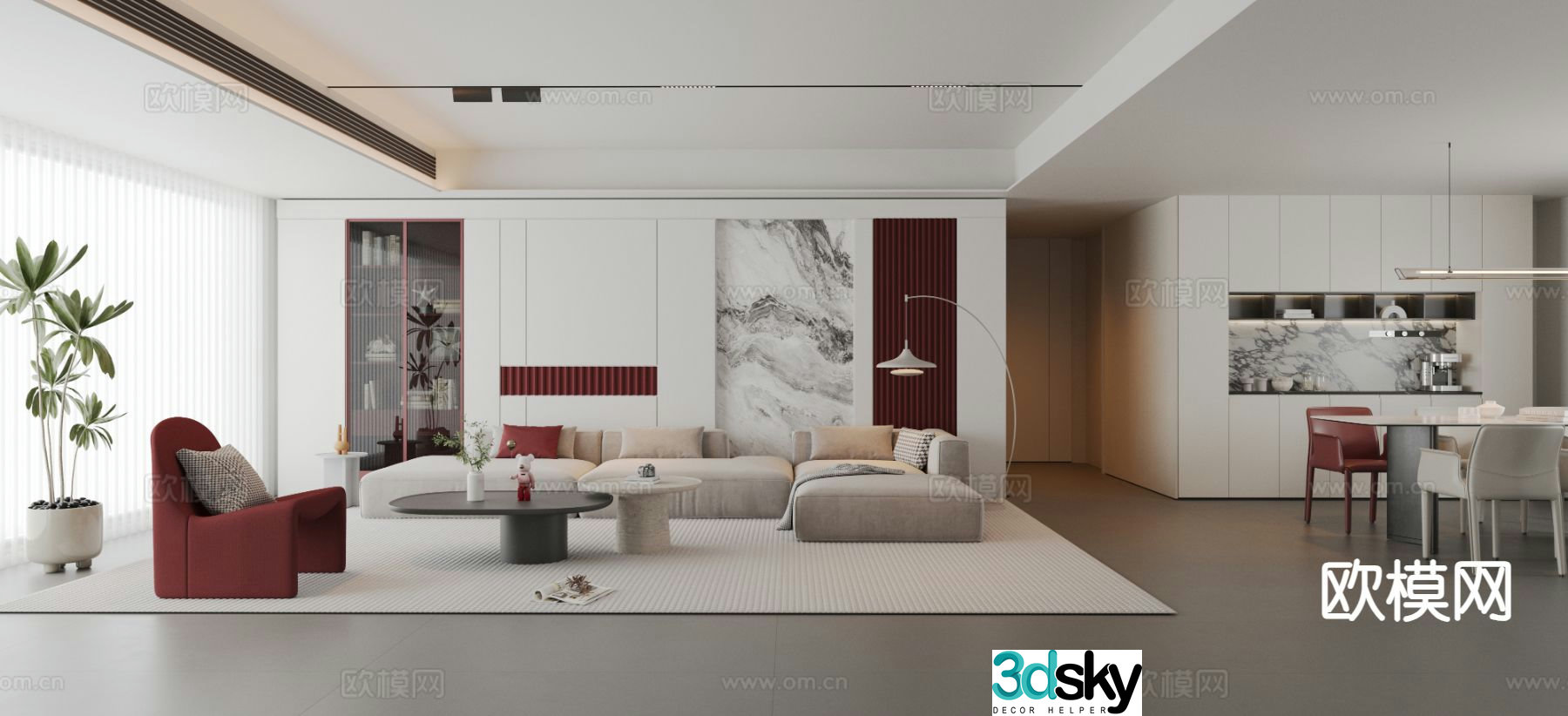 Italian restaurant 3d model