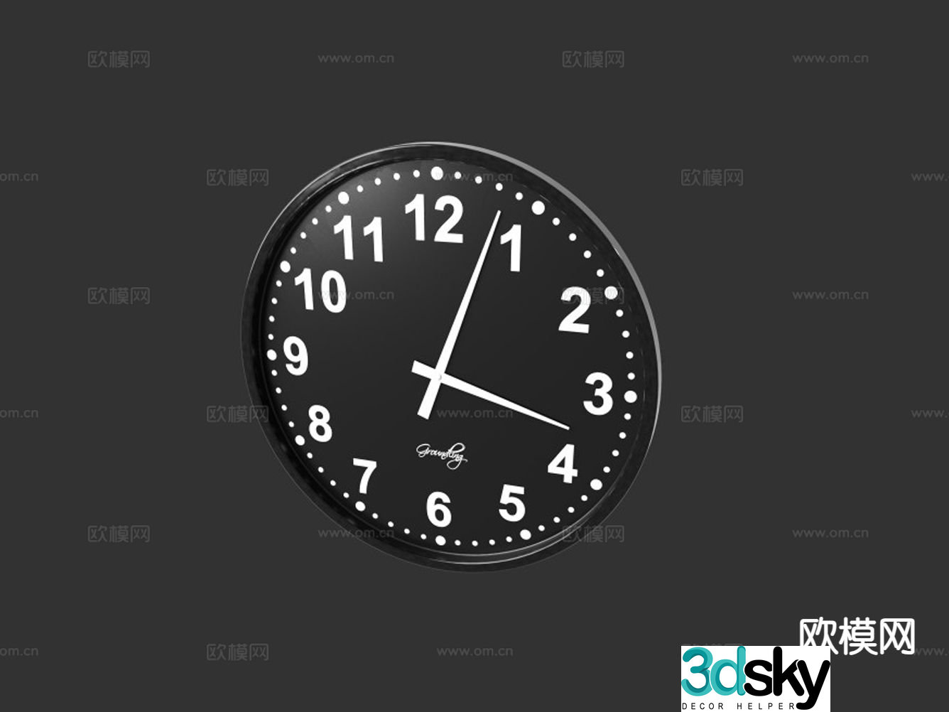 wall clock alarm clock clock 3d model