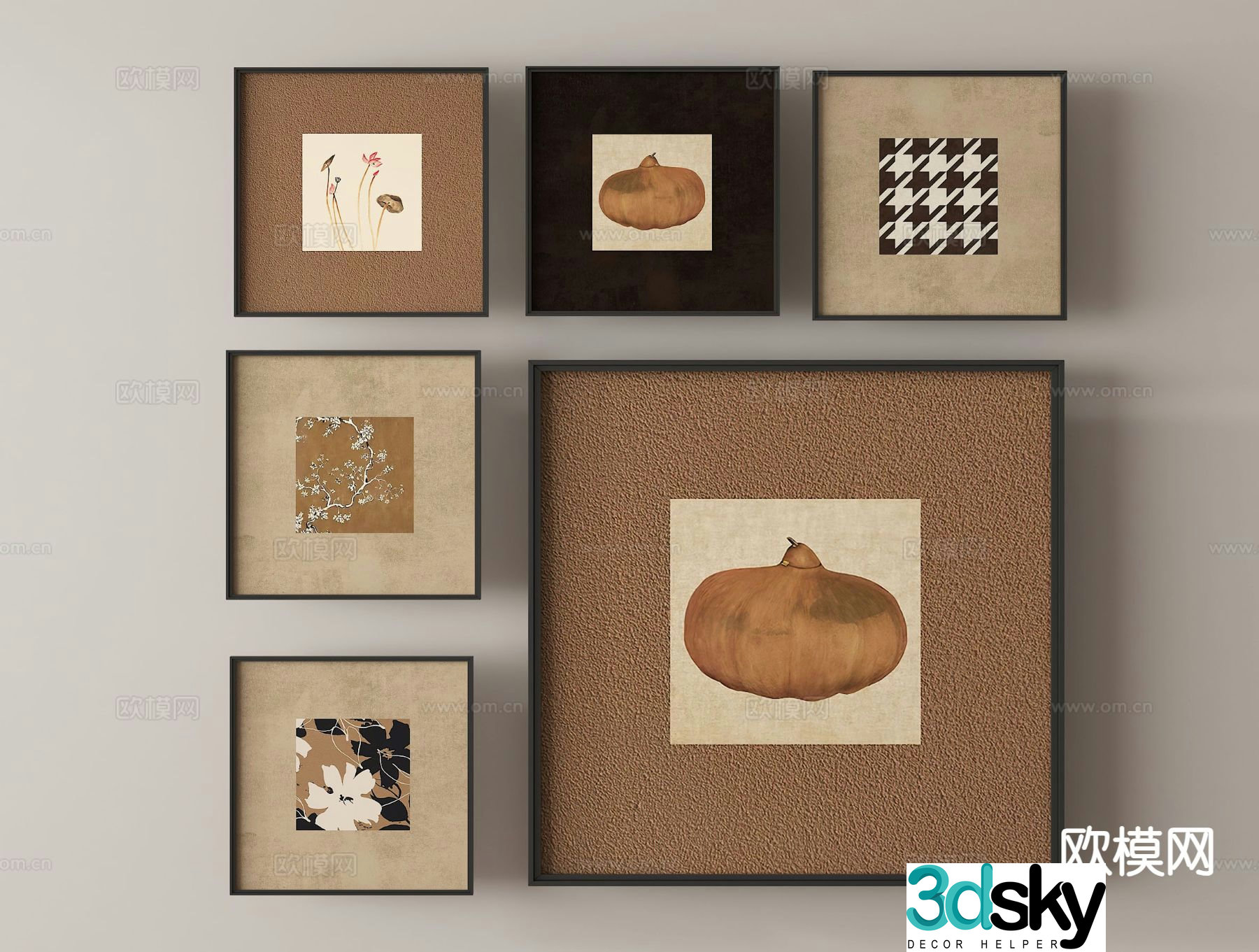 Medieval style texture painting art painting decorative painting 3D model
