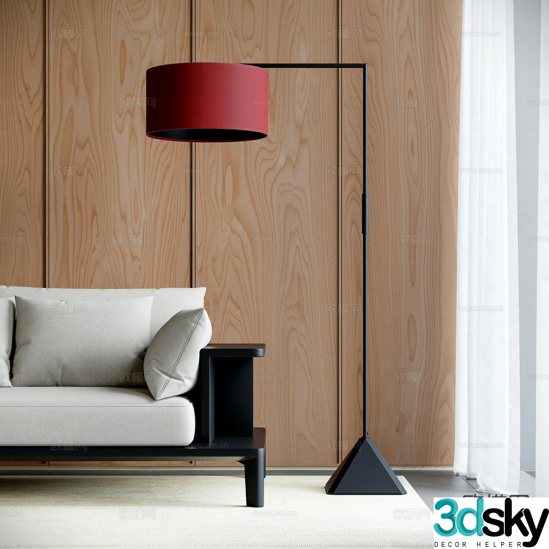 Nordic floor lamp 3d model