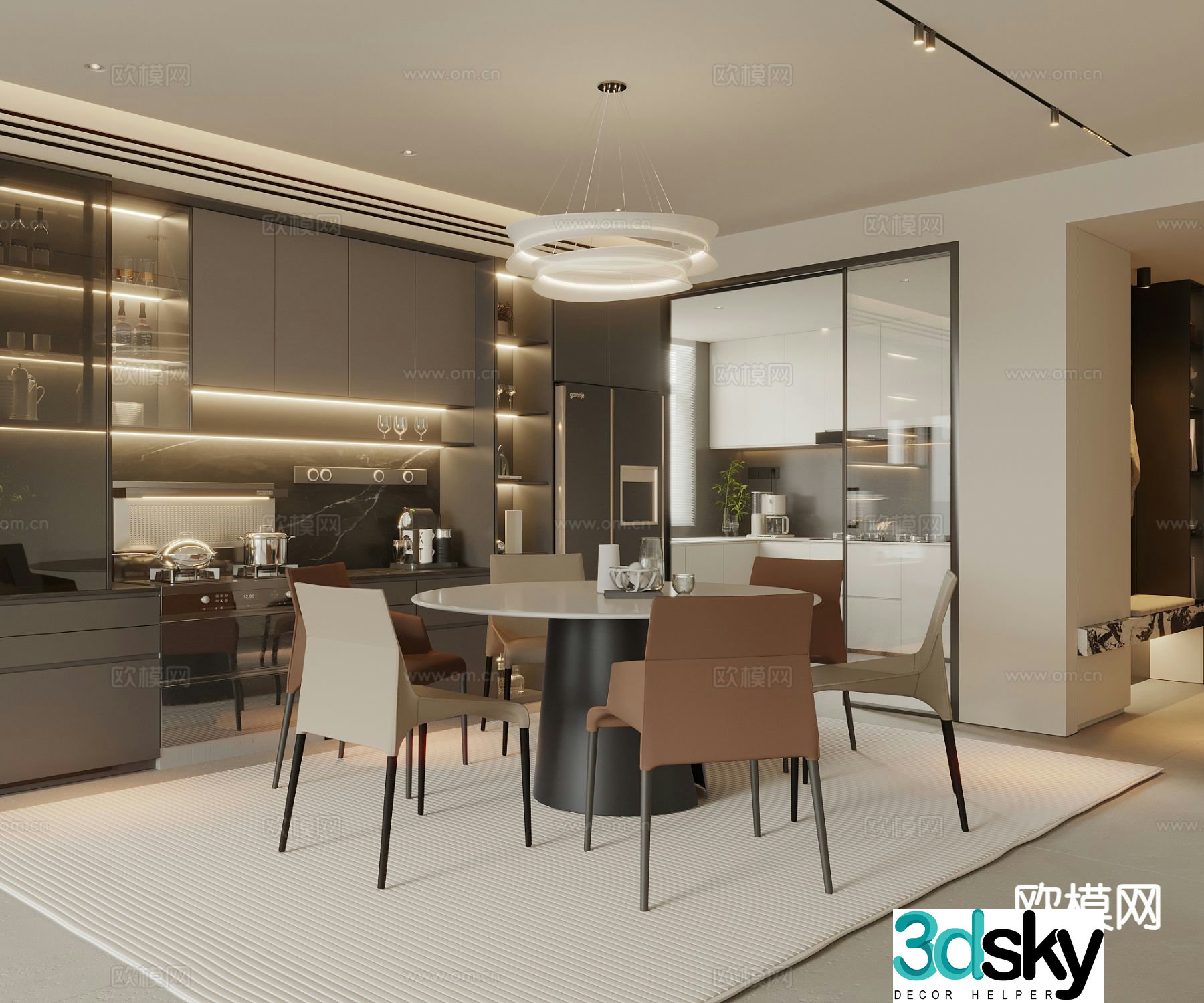 Modern restaurant 3d model