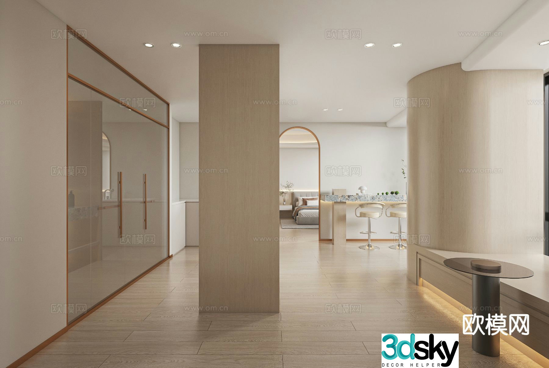 G260 Entrance Hall Hall Aisle 3D Model