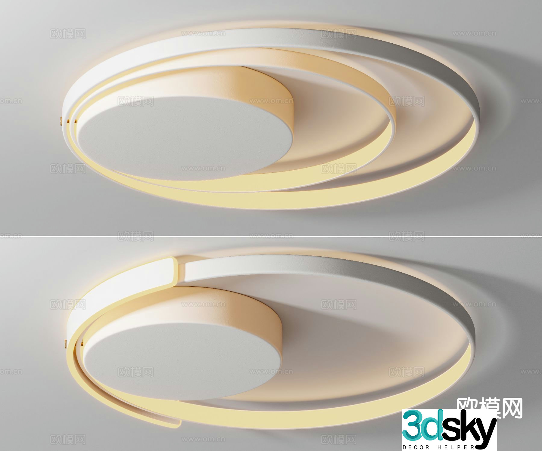 Cream style ceiling lamp living room ceiling lamp 3d model