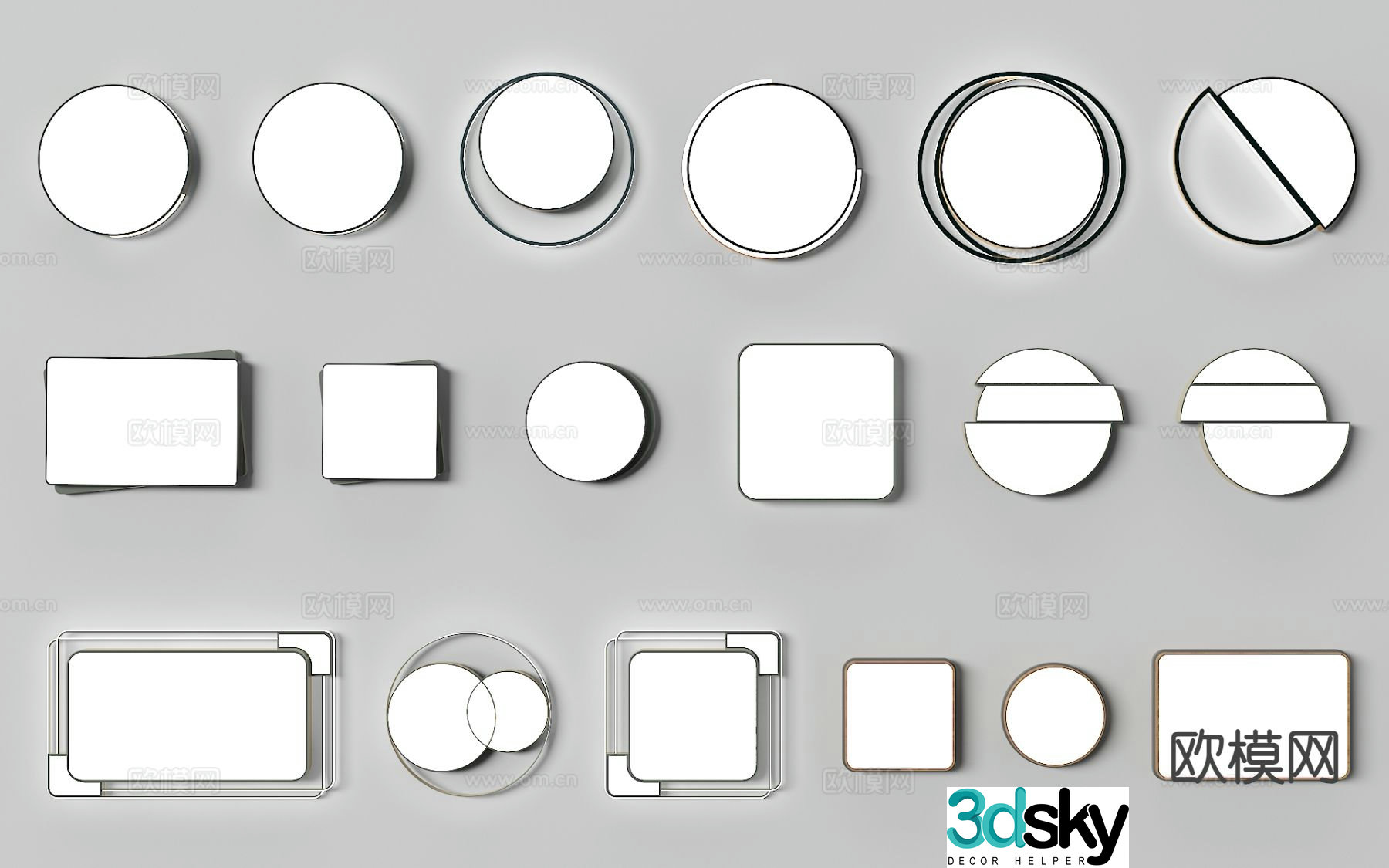 Living room ceiling lamp square ceiling lamp 3d model