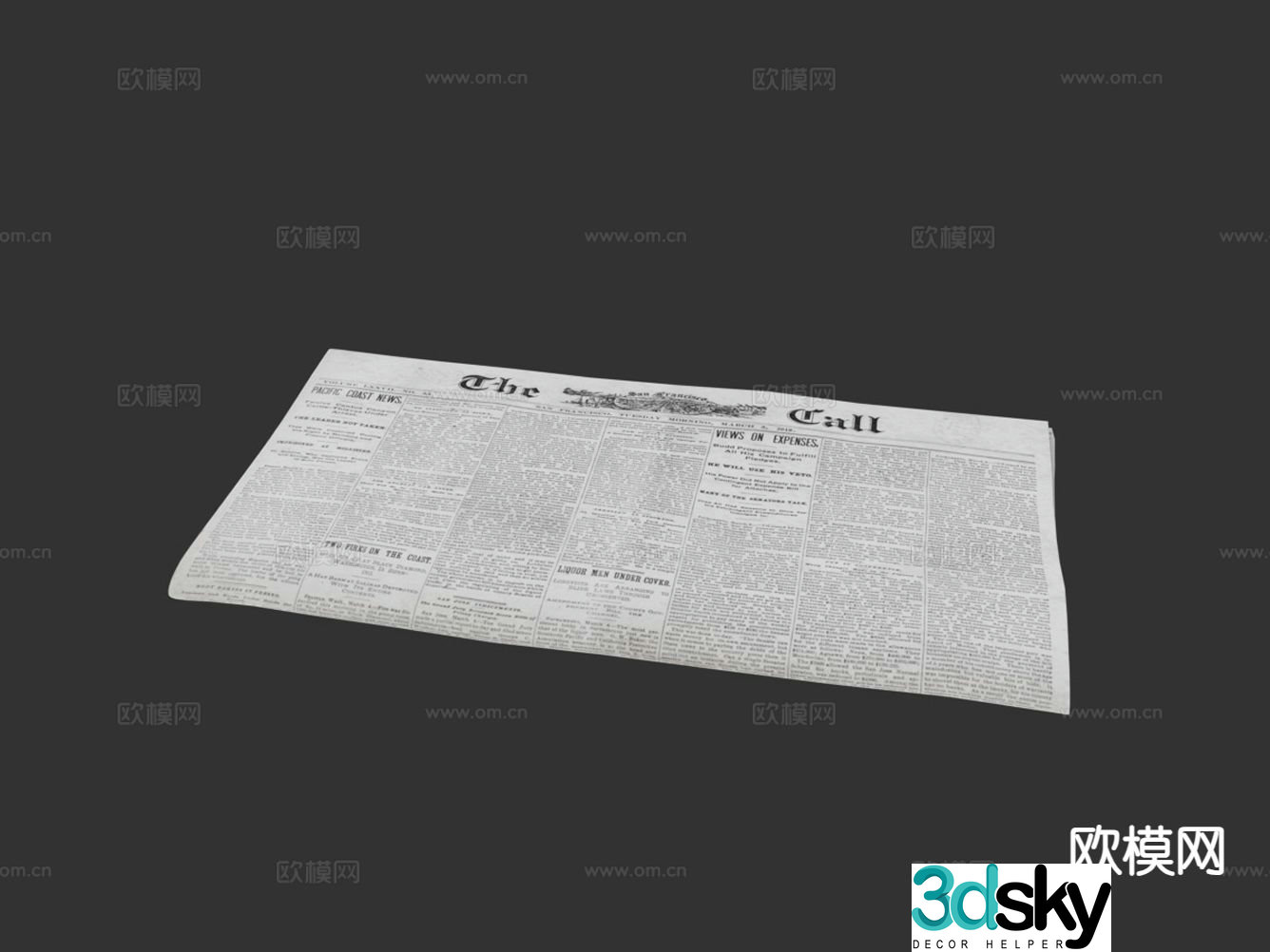 books newspapers newspapers 3d model
