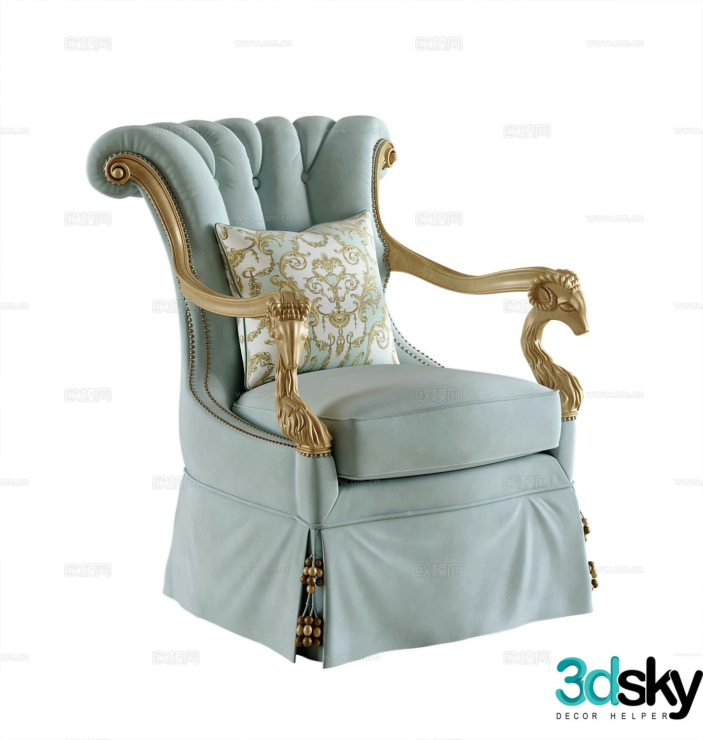 American leisure chair 3d model