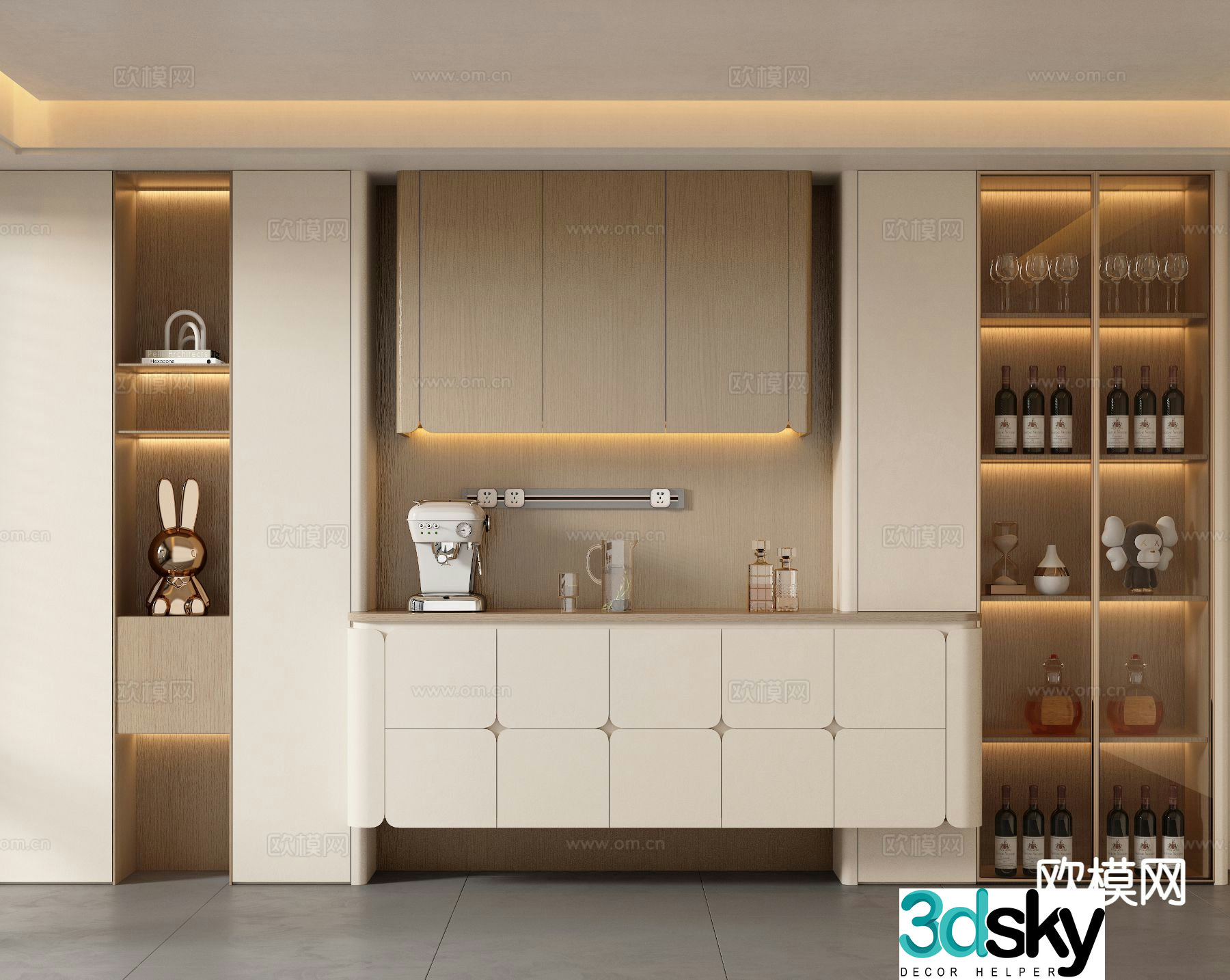 Modern sideboard 3d model