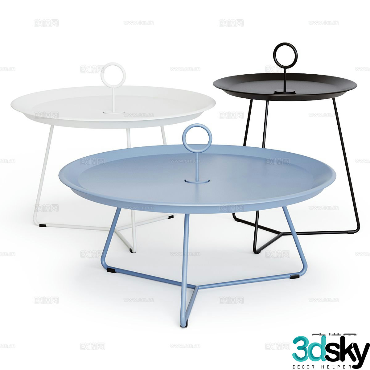 Minimalist coffee table mother-in-law coffee table 3d model
