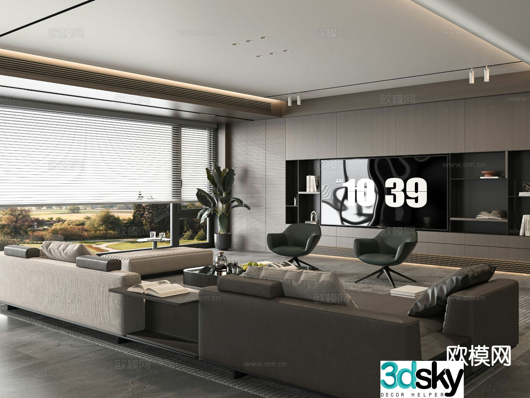 Italian living room 3d model