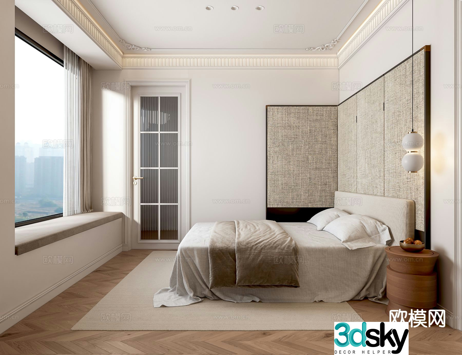 Wabi Sabi bedroom master bedroom 3d model