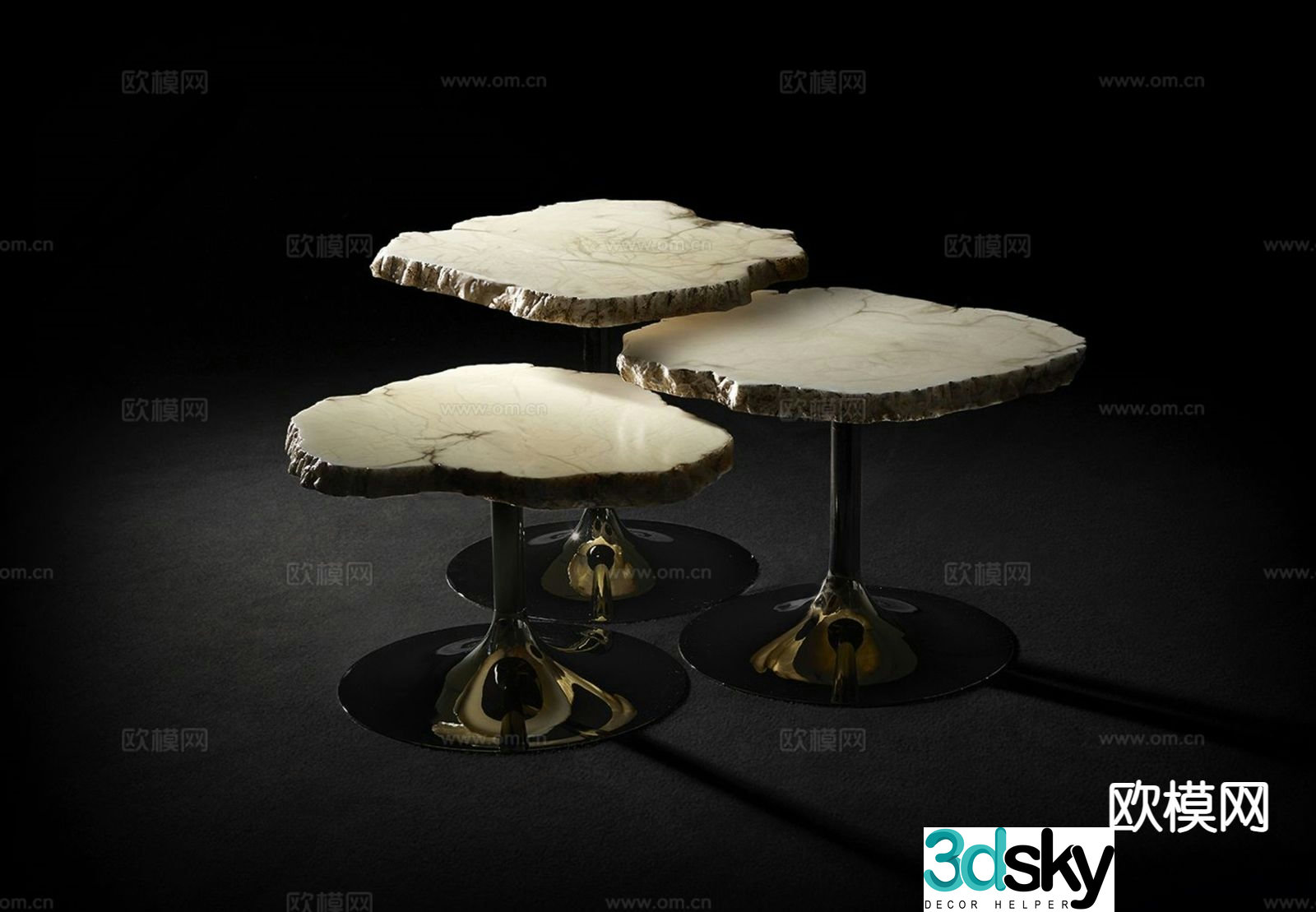 Italian special-shaped coffee table 3D model
