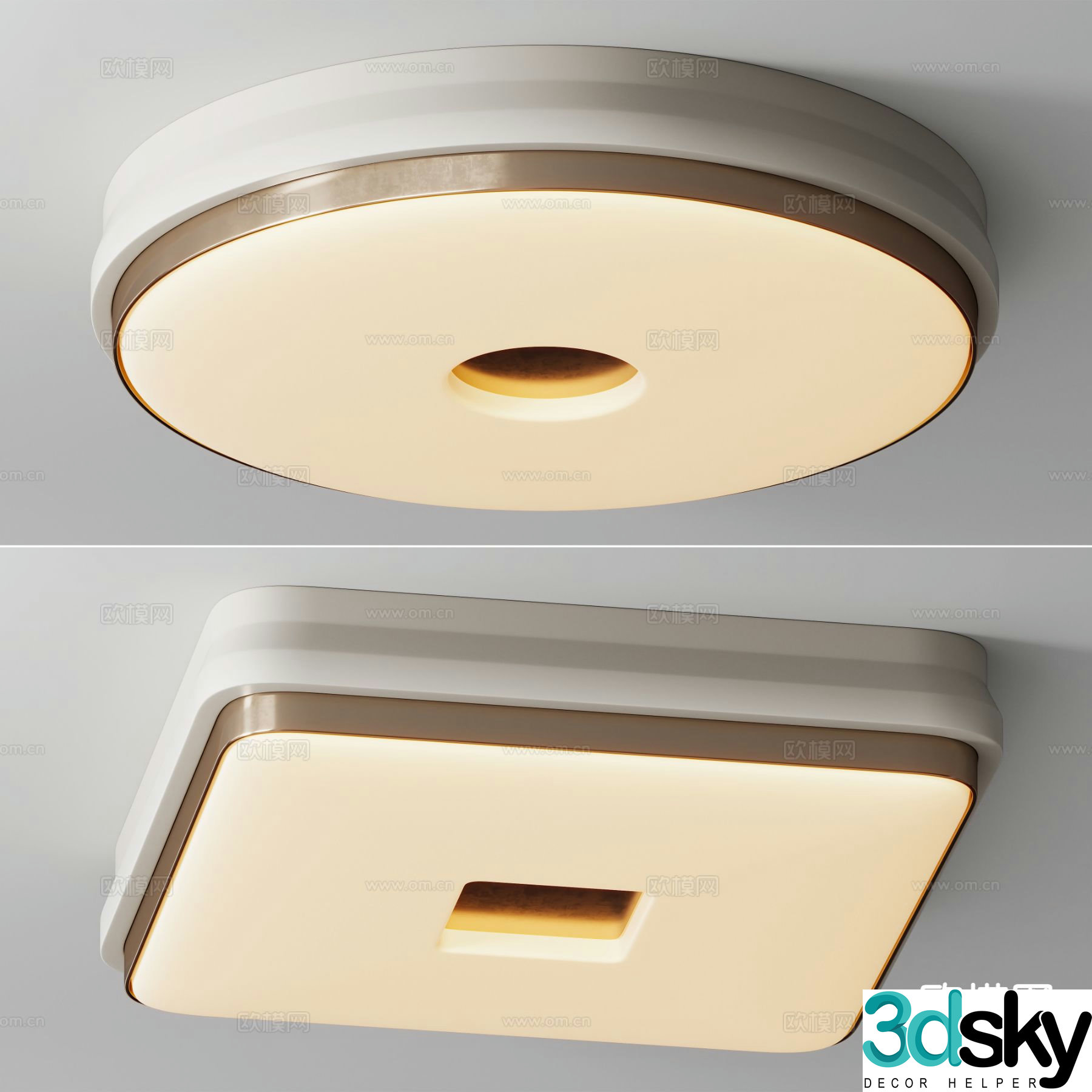Cream style ceiling lamp living room ceiling lamp 3d model