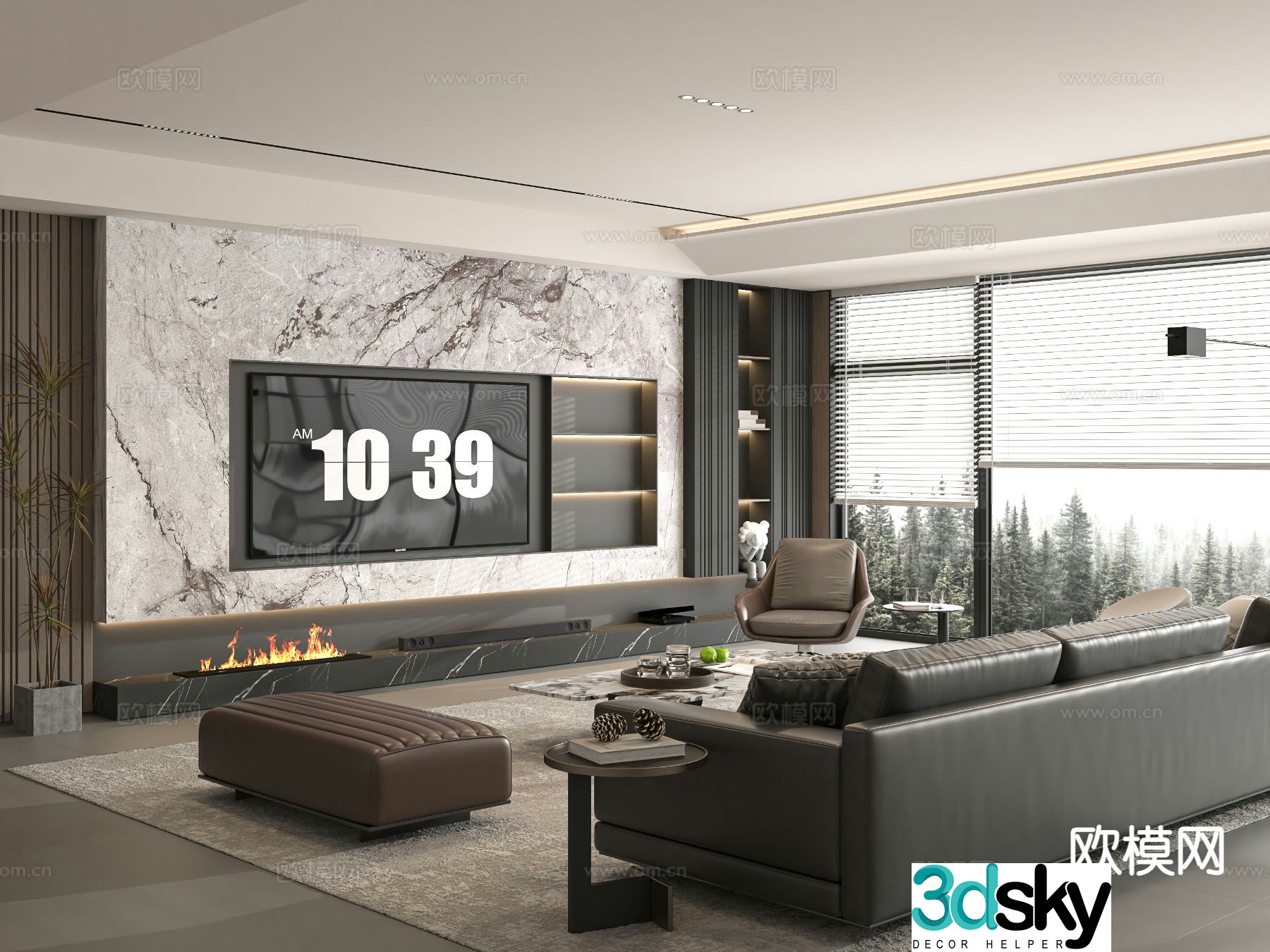 Italian living room 3d model