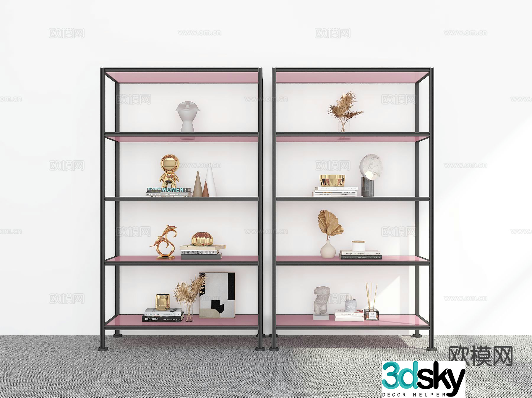 Modern storage rack storage rack 3d model