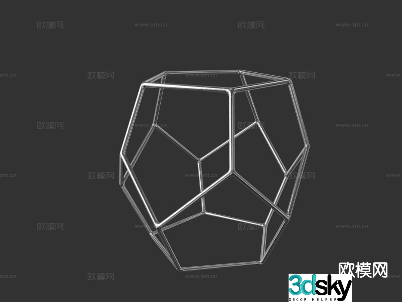 Hollow sculpture art ornament 3d model