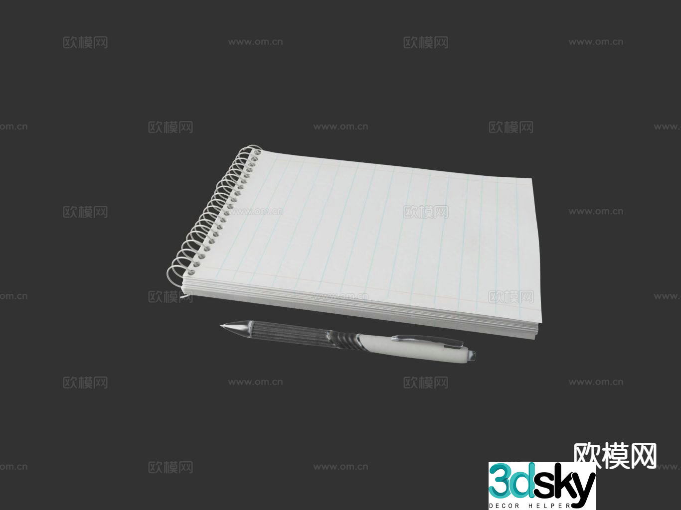 notebook notebook 3d model