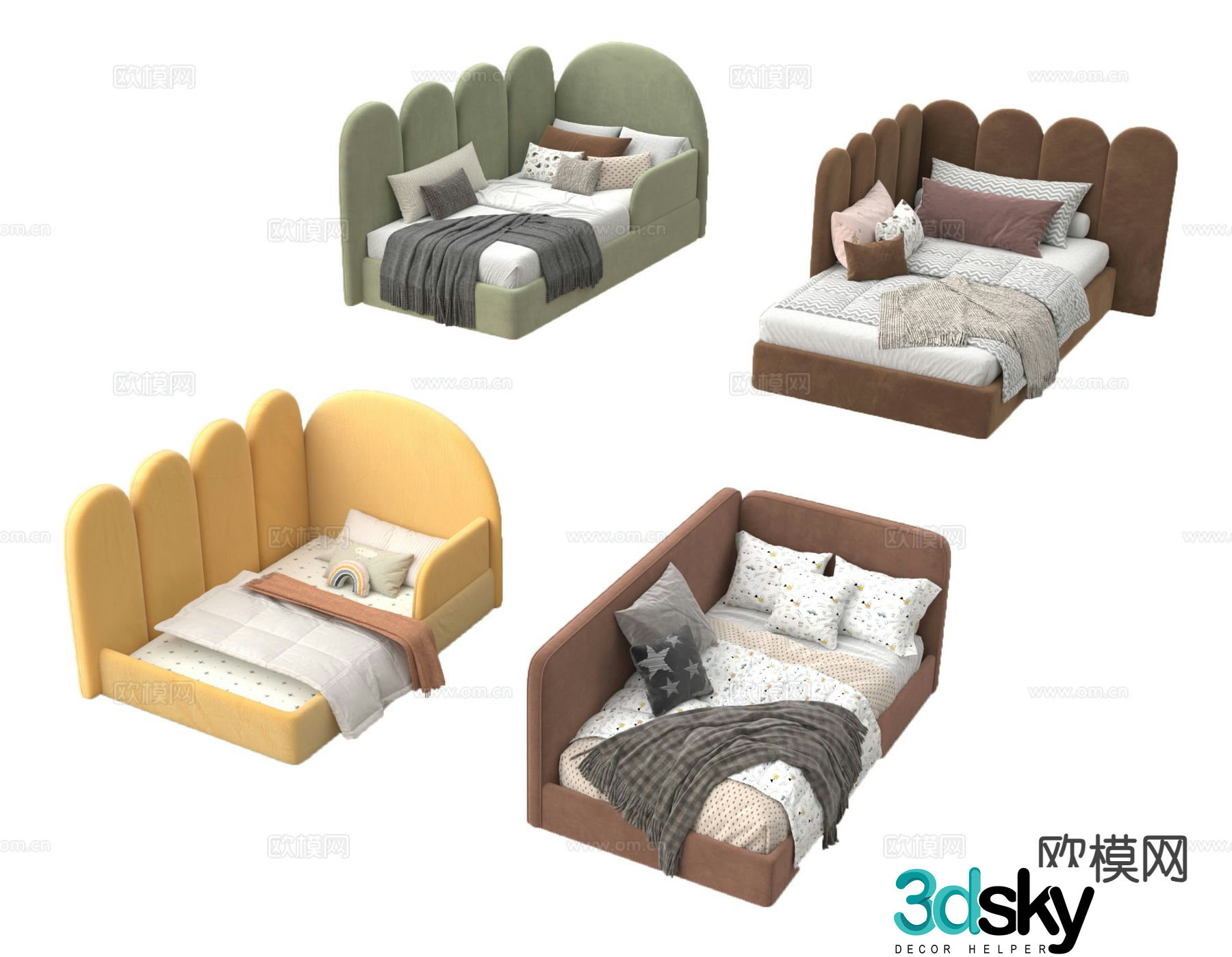 Children’s bed single bed 3d model
