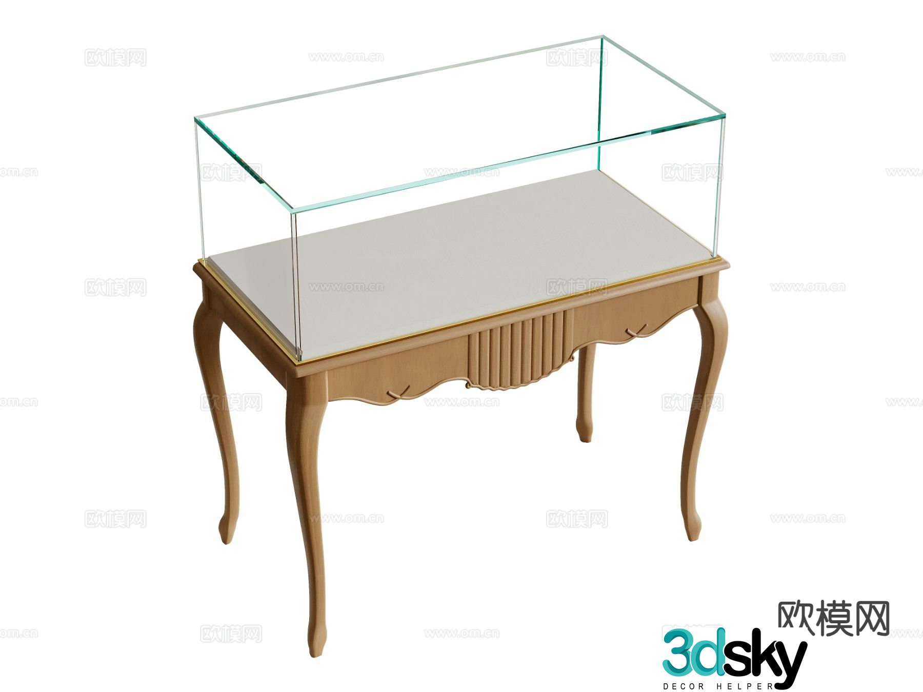 European jewelry display cabinet glass booth 3D model