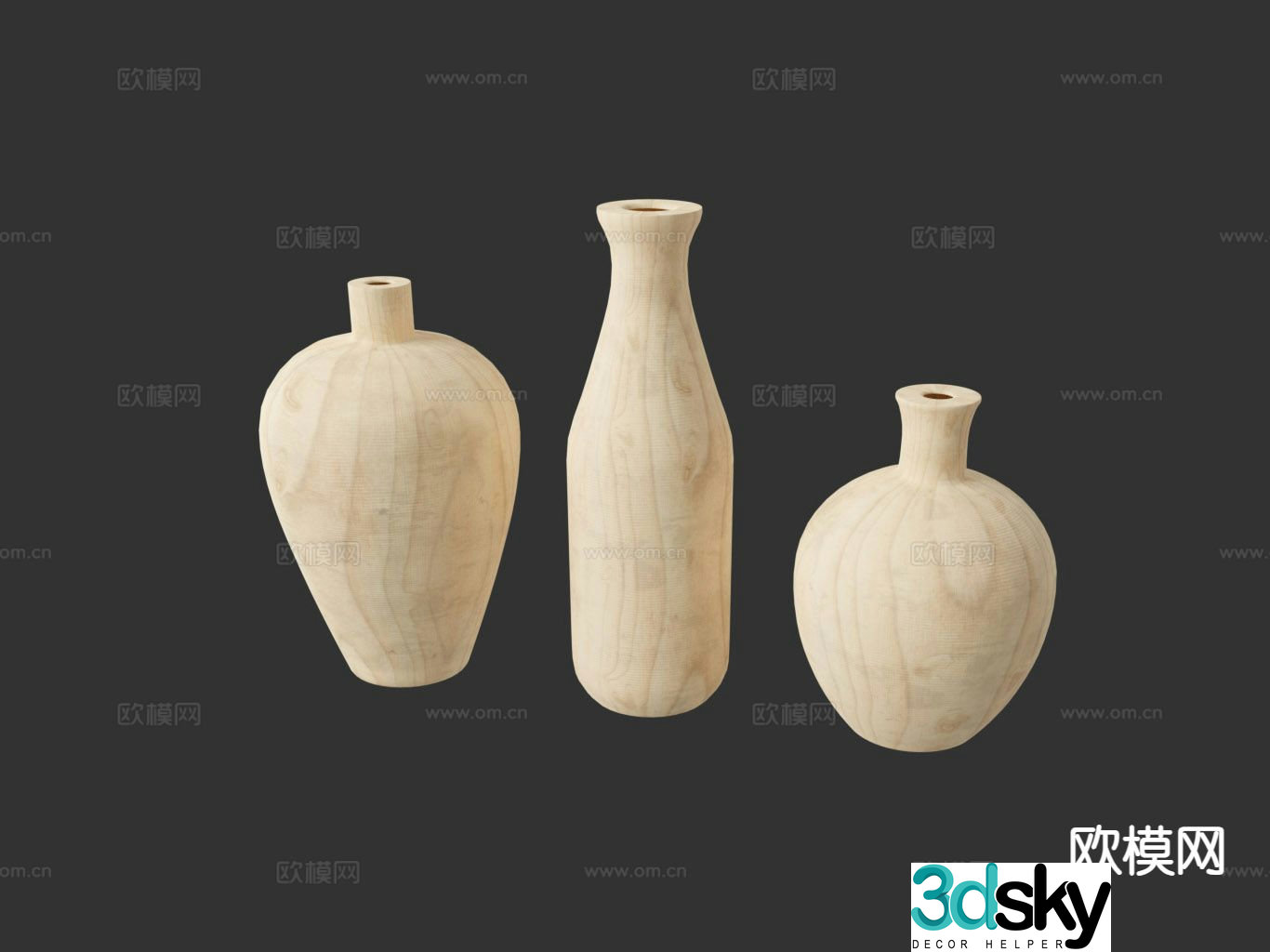 Wabi-sabi vase ceramic pottery bottle pottery vessel 3d model