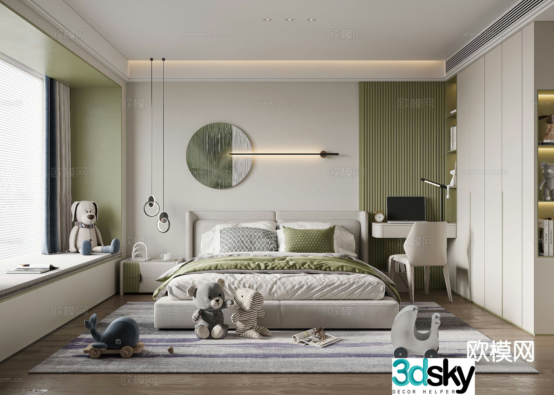 Modern children’s room boy’s room kid’s room 3d model