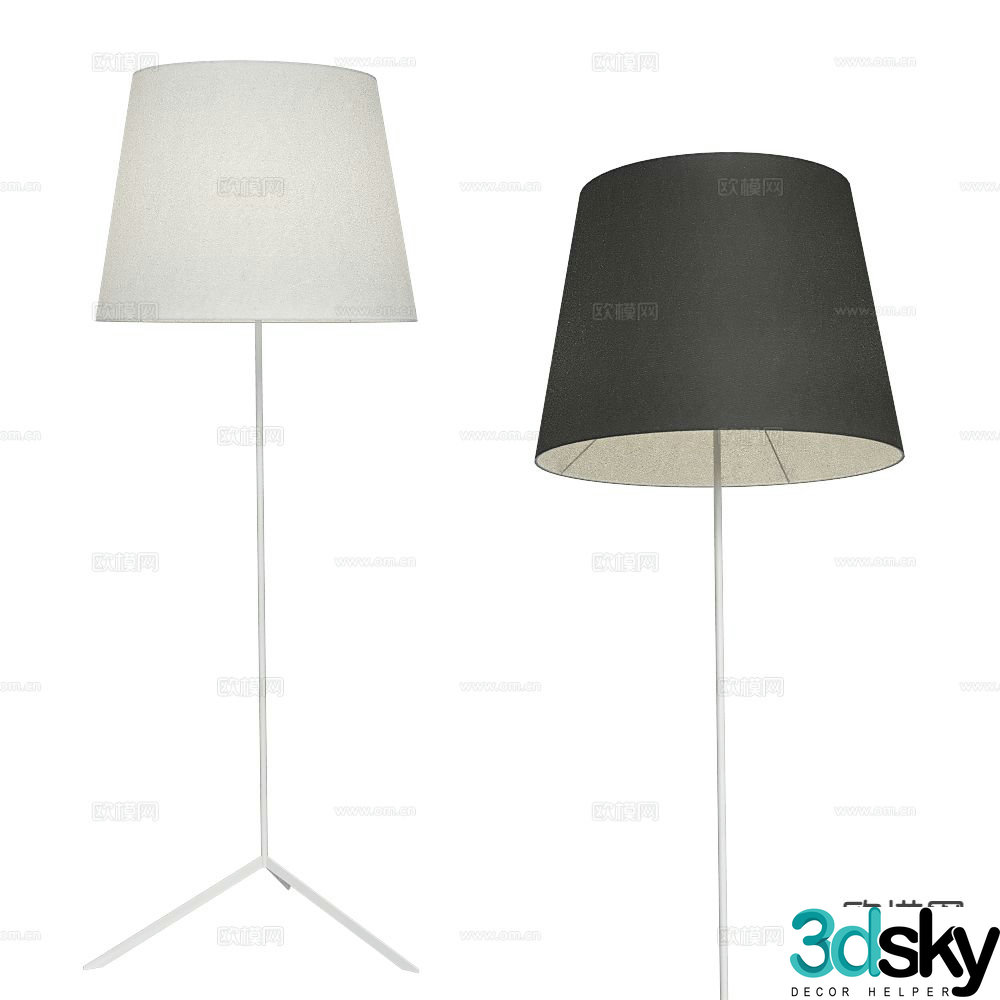 Moooi minimalist floor lamp 3d model