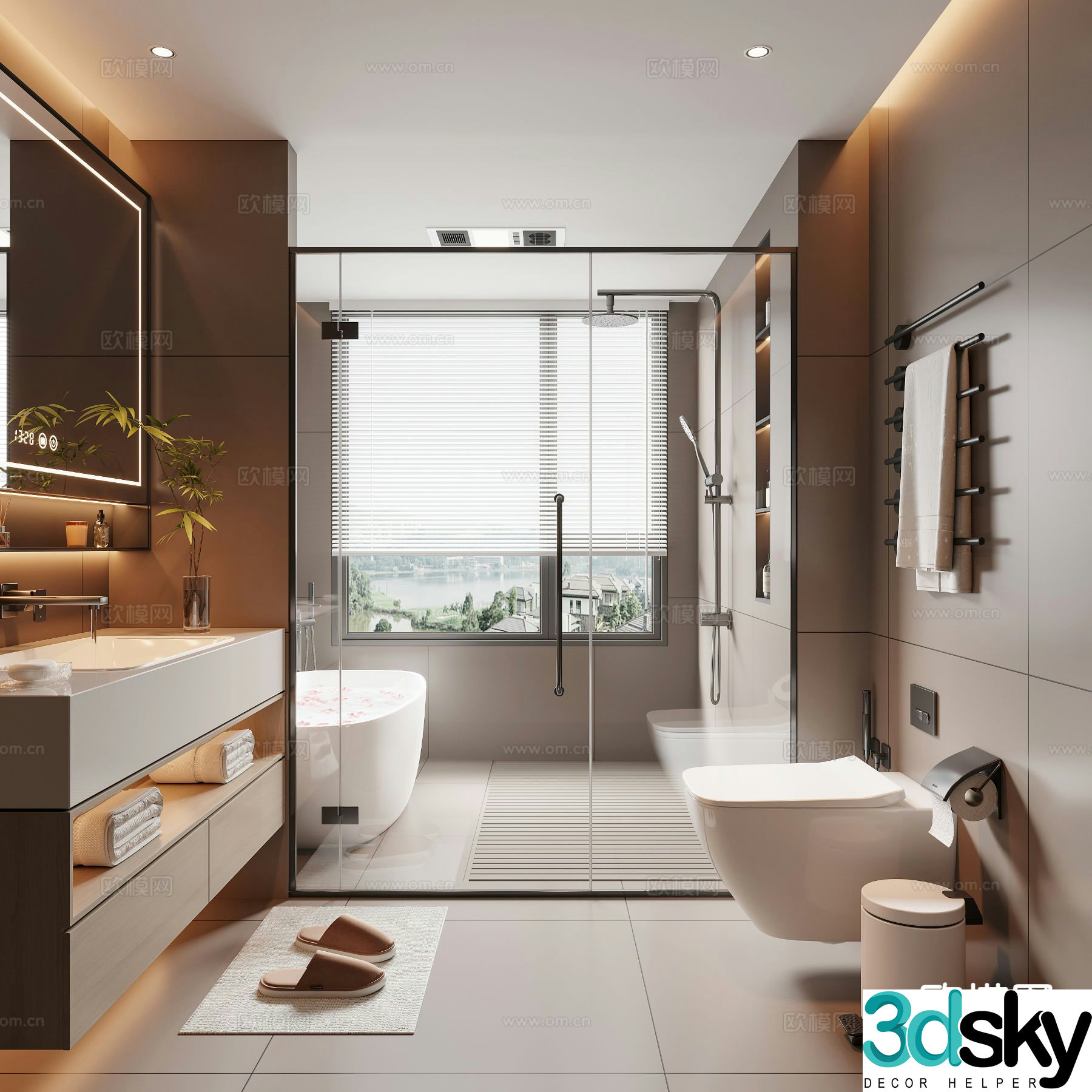 Italian bathroom bathroom 3d model