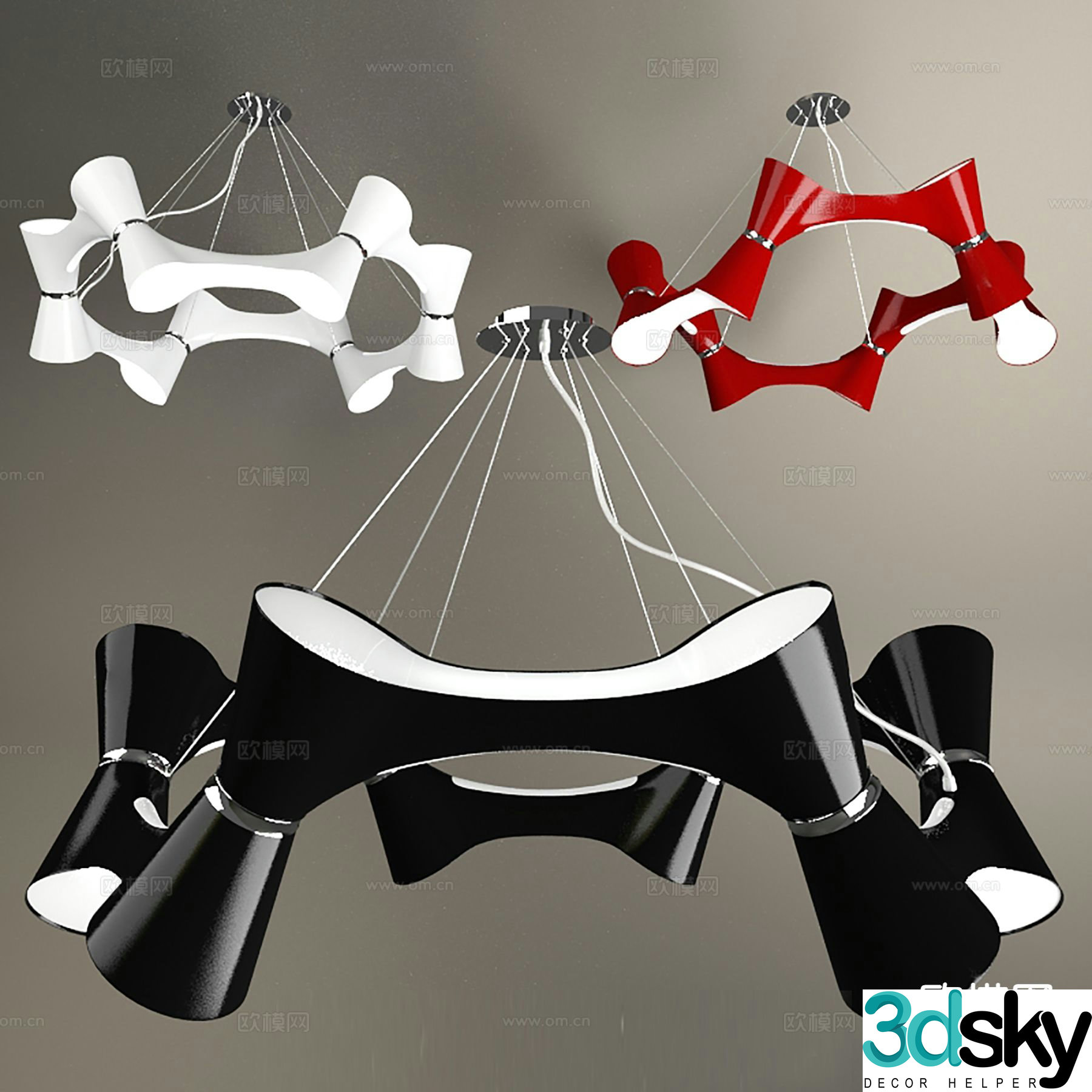 Modern creative chandelier 3d model
