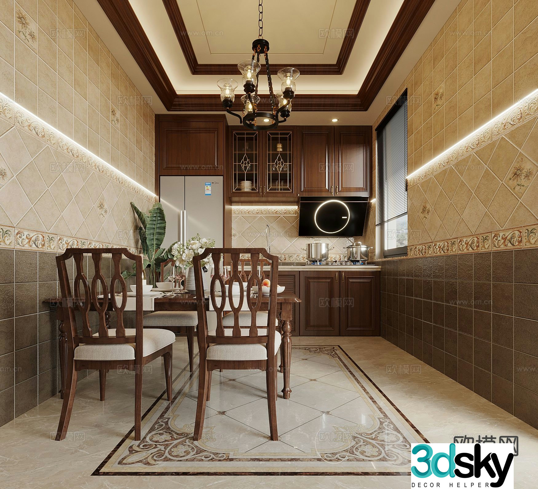 American kitchen 3d model