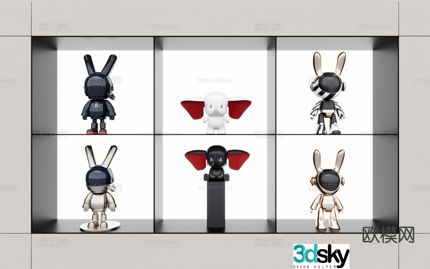 Doll trendy toys Astronaut Rabbit trendy toys 3D model