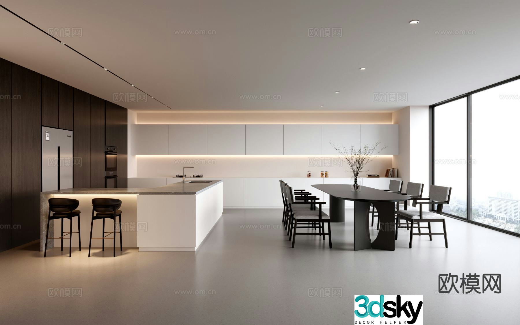 Modern restaurant 3d model